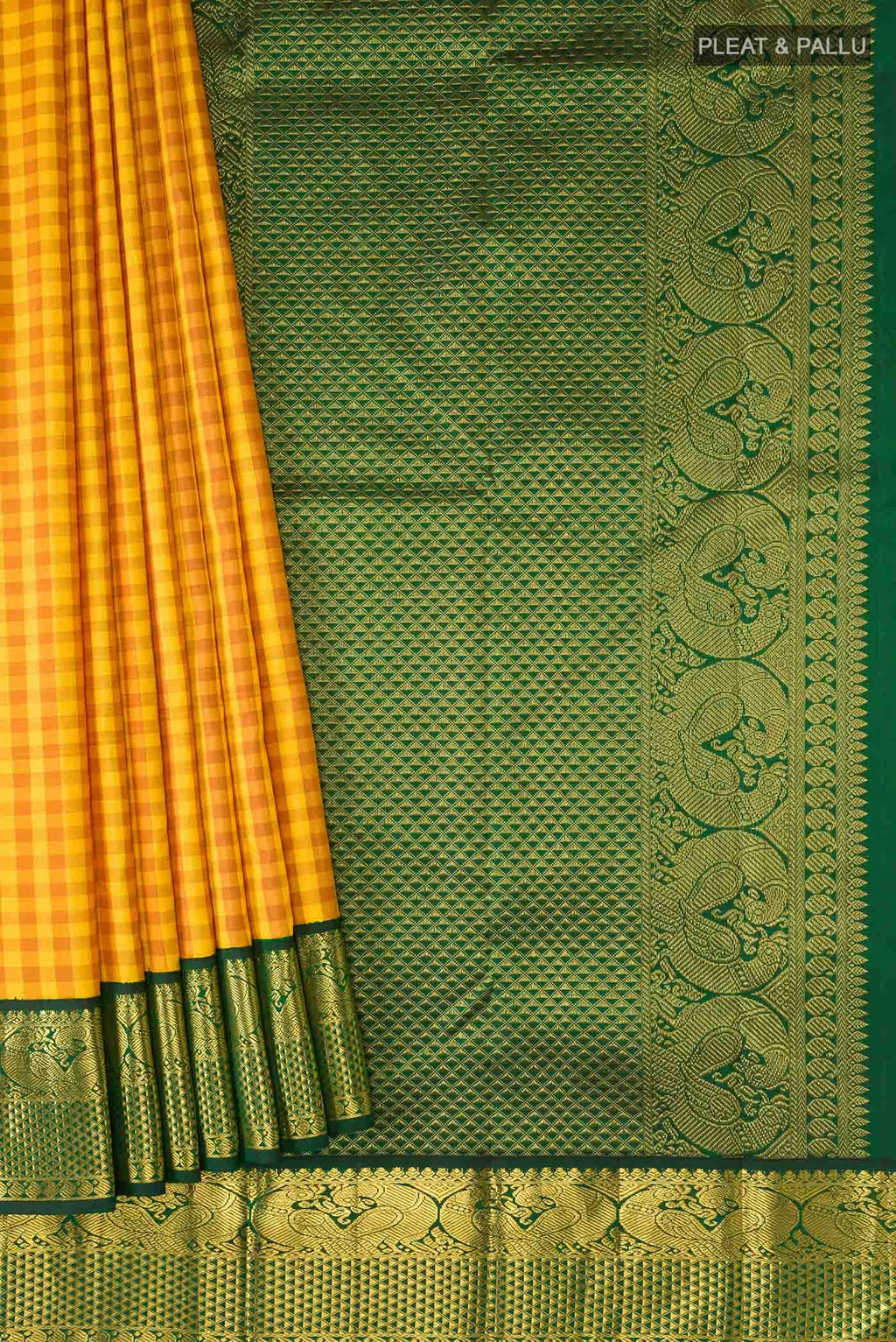 Yellow Kanchipuram Silk Saree