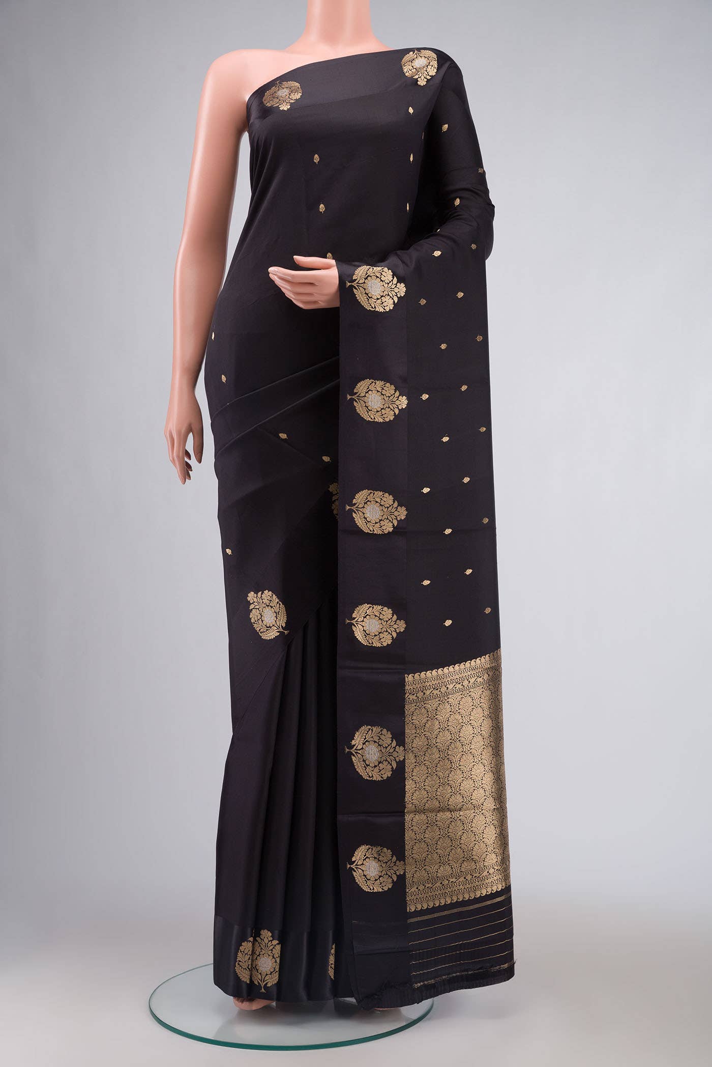 Black Banarasi Silk Saree