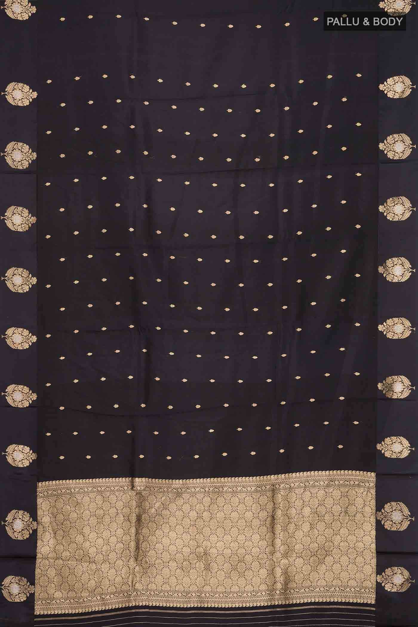 Black Banarasi Silk Saree
