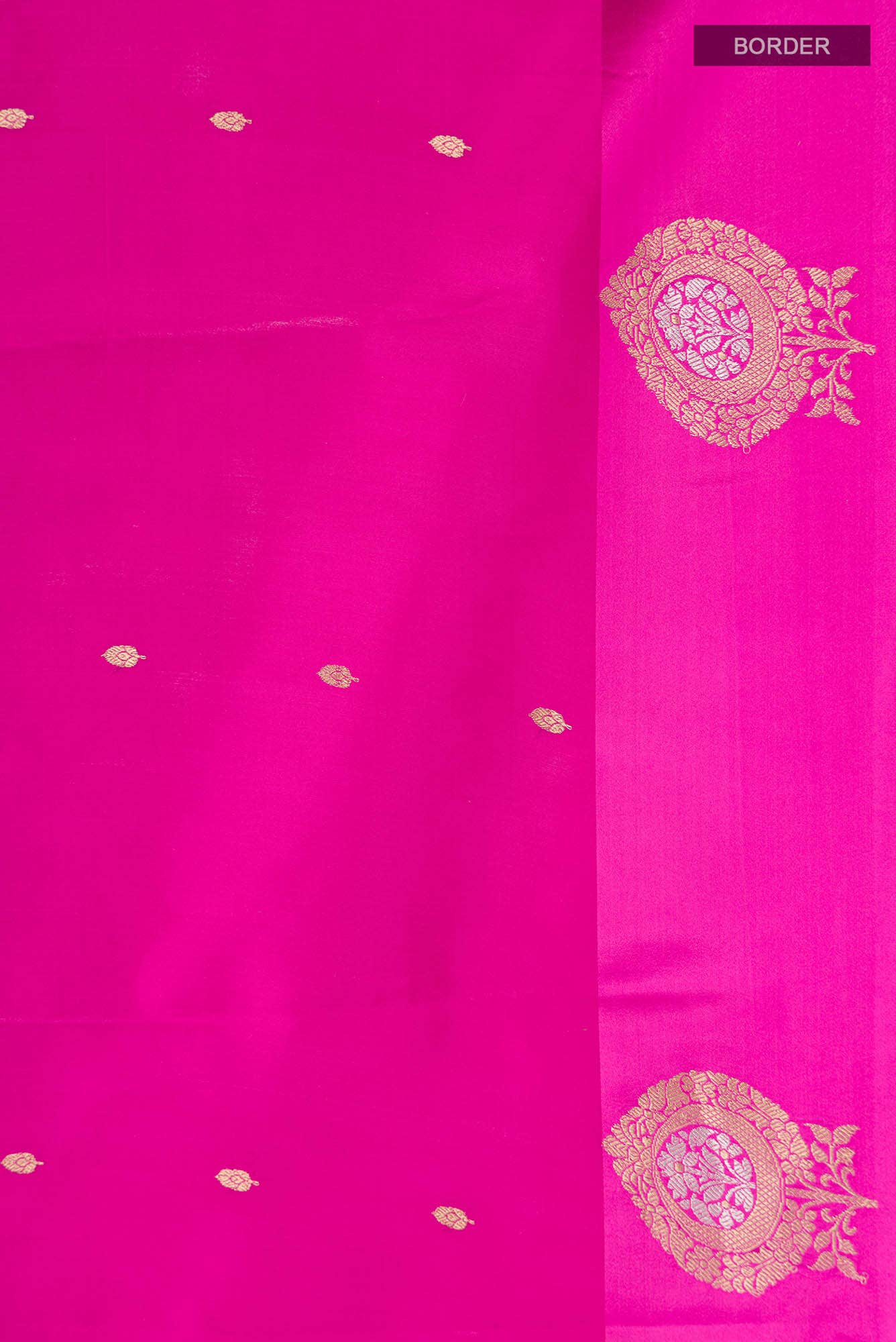 Rani Pink Banarasi Katan Silk Saree
