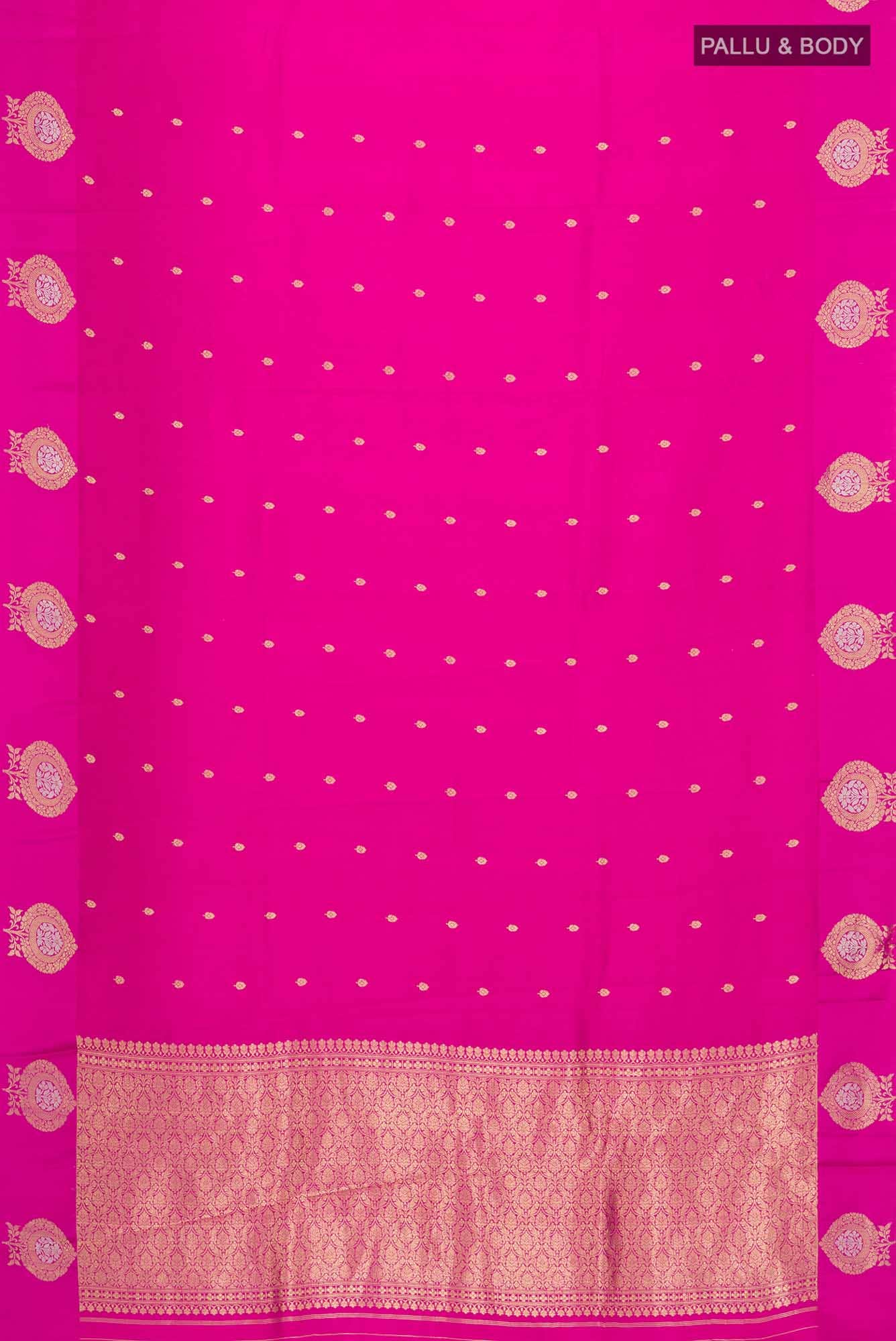 Rani Pink Banarasi Katan Silk Saree