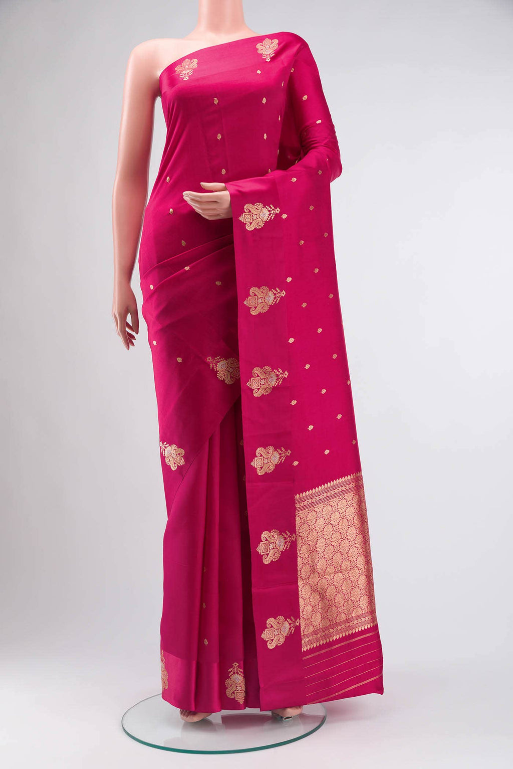 Pink Banarasi Katan Silk Saree
