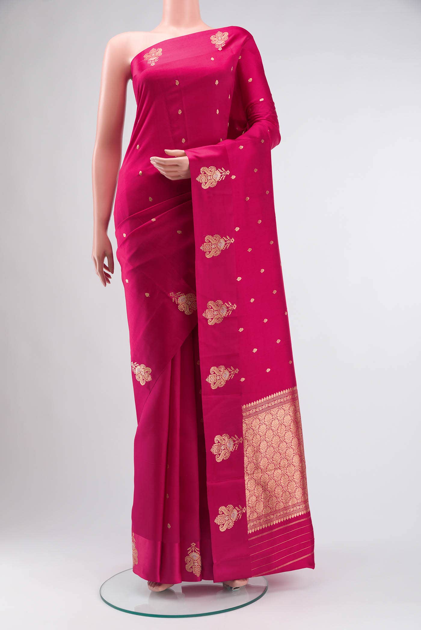 Pink Banarasi Katan Silk Saree
