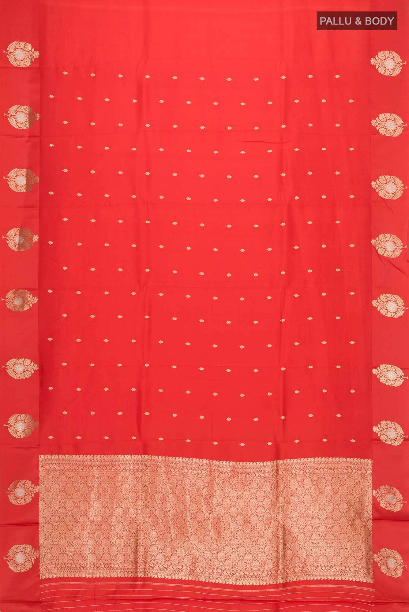Red Banarasi Katan Silk Saree