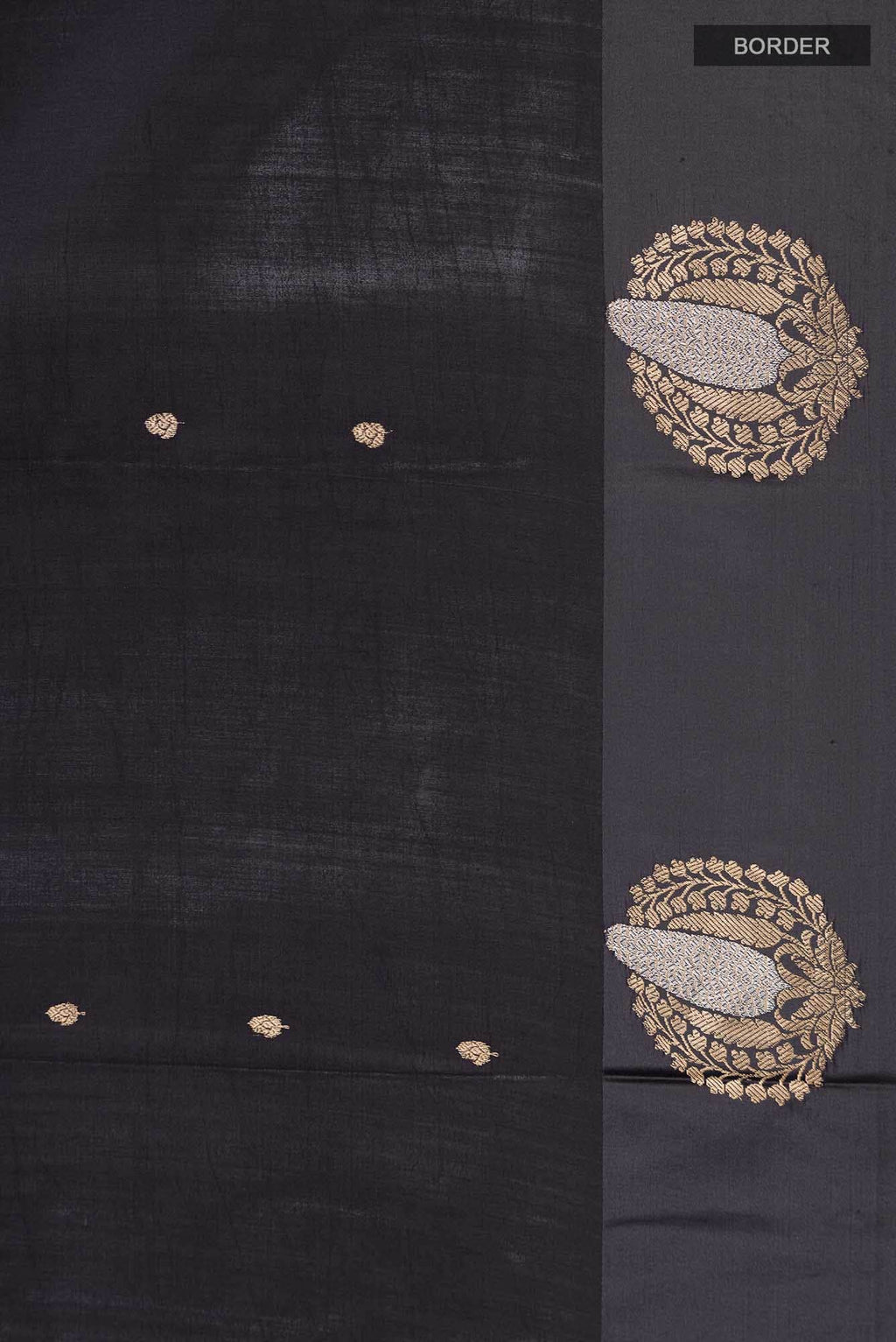 Black Banarasi Katan Silk Saree