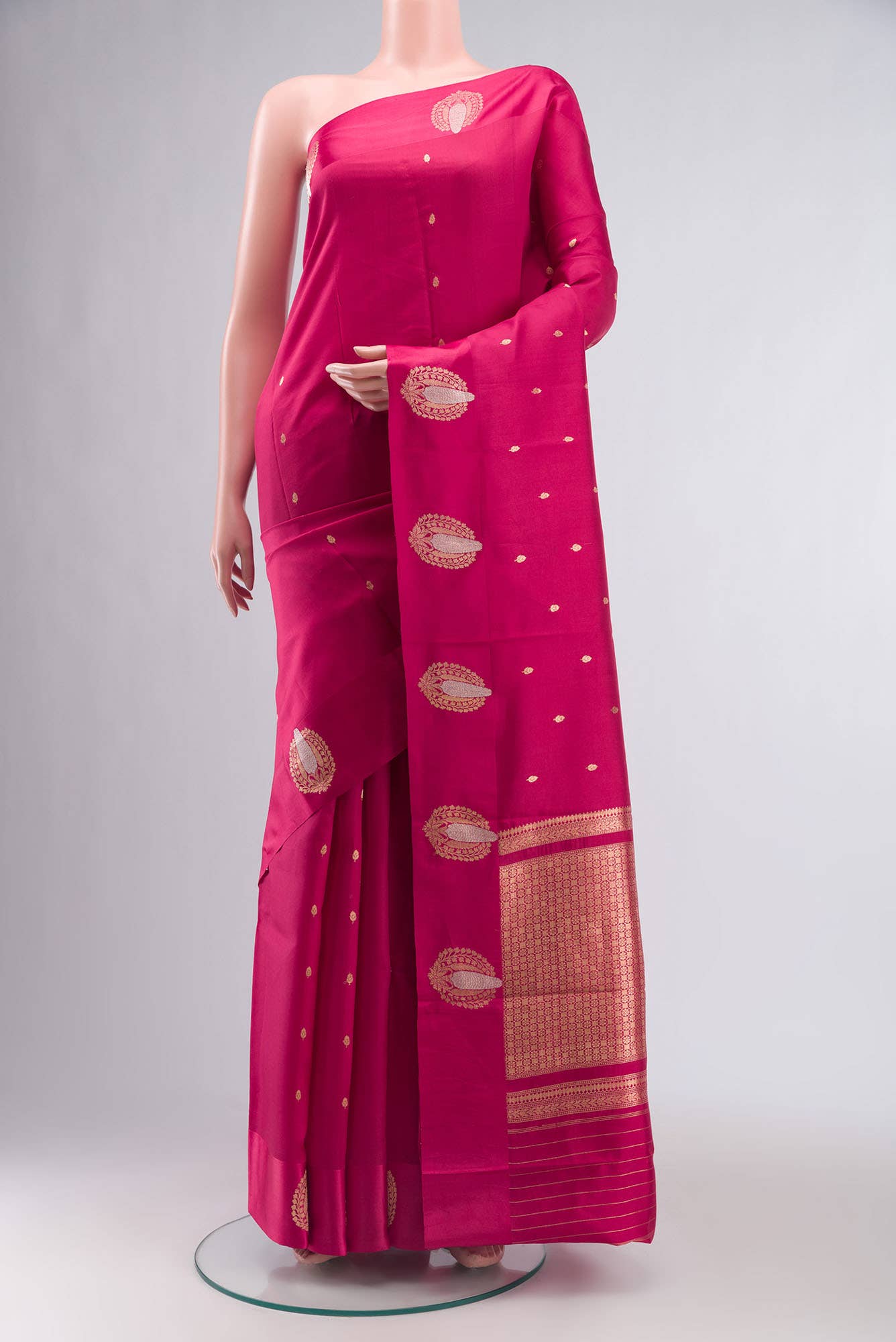 Pink Banarasi Katan Silk Saree
