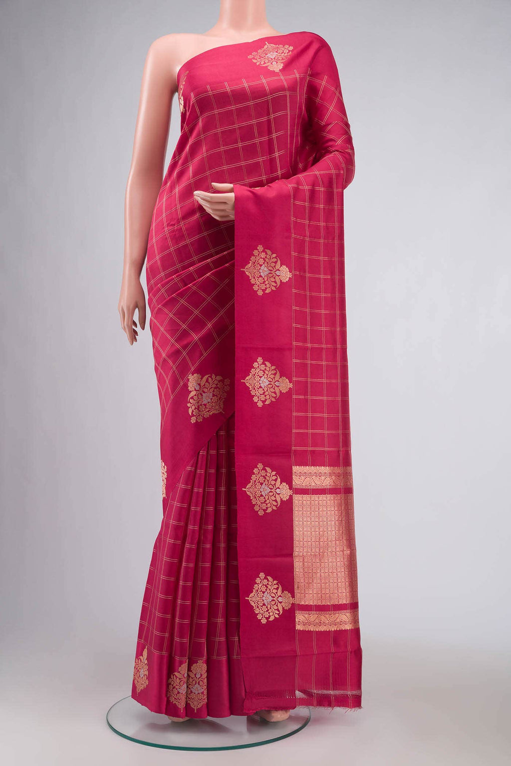 Pink Banarasi Silk Saree