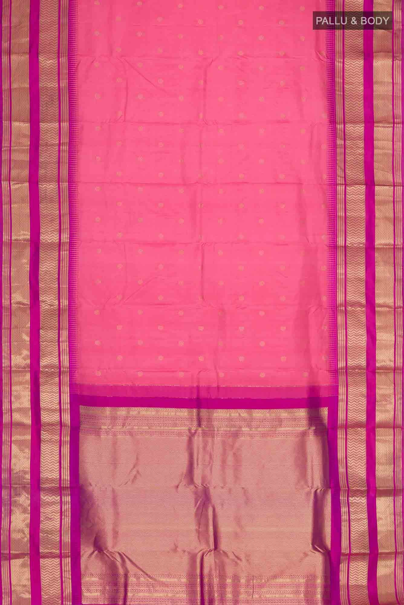 Pink Kanchipuram Silk Saree