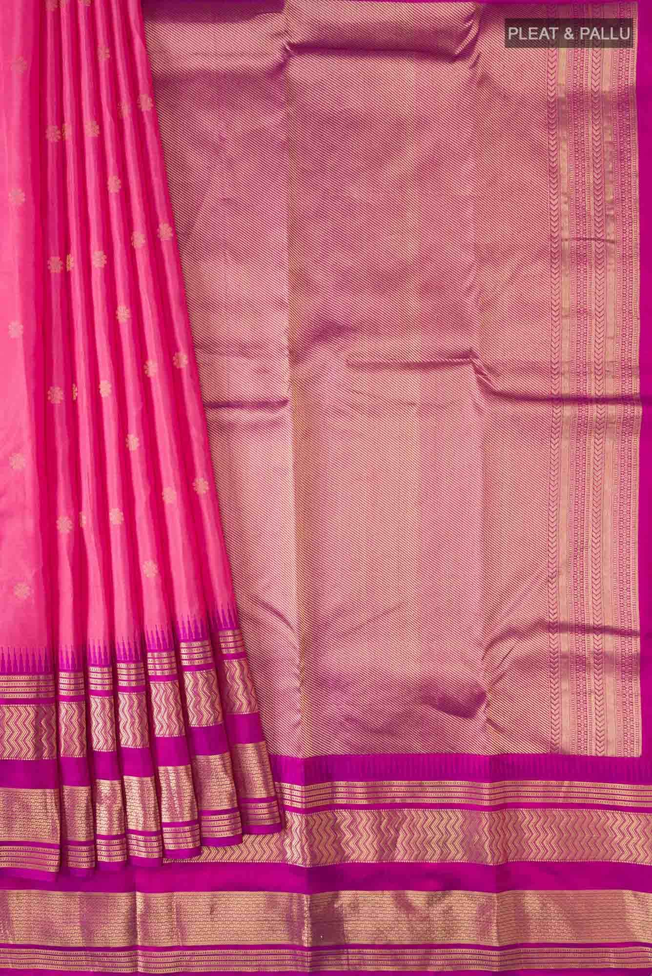 Pink Kanchipuram Silk Saree