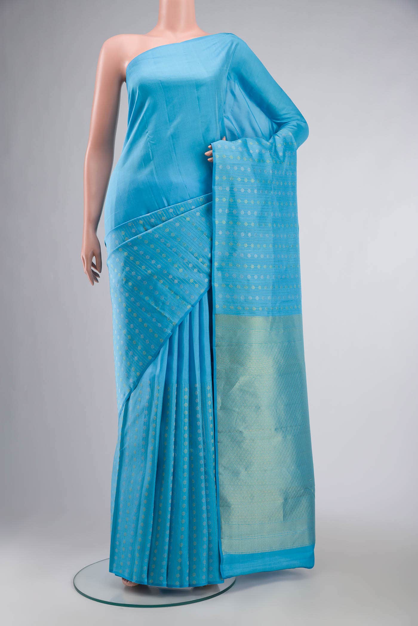 Blue Kanchipuram Silk Saree