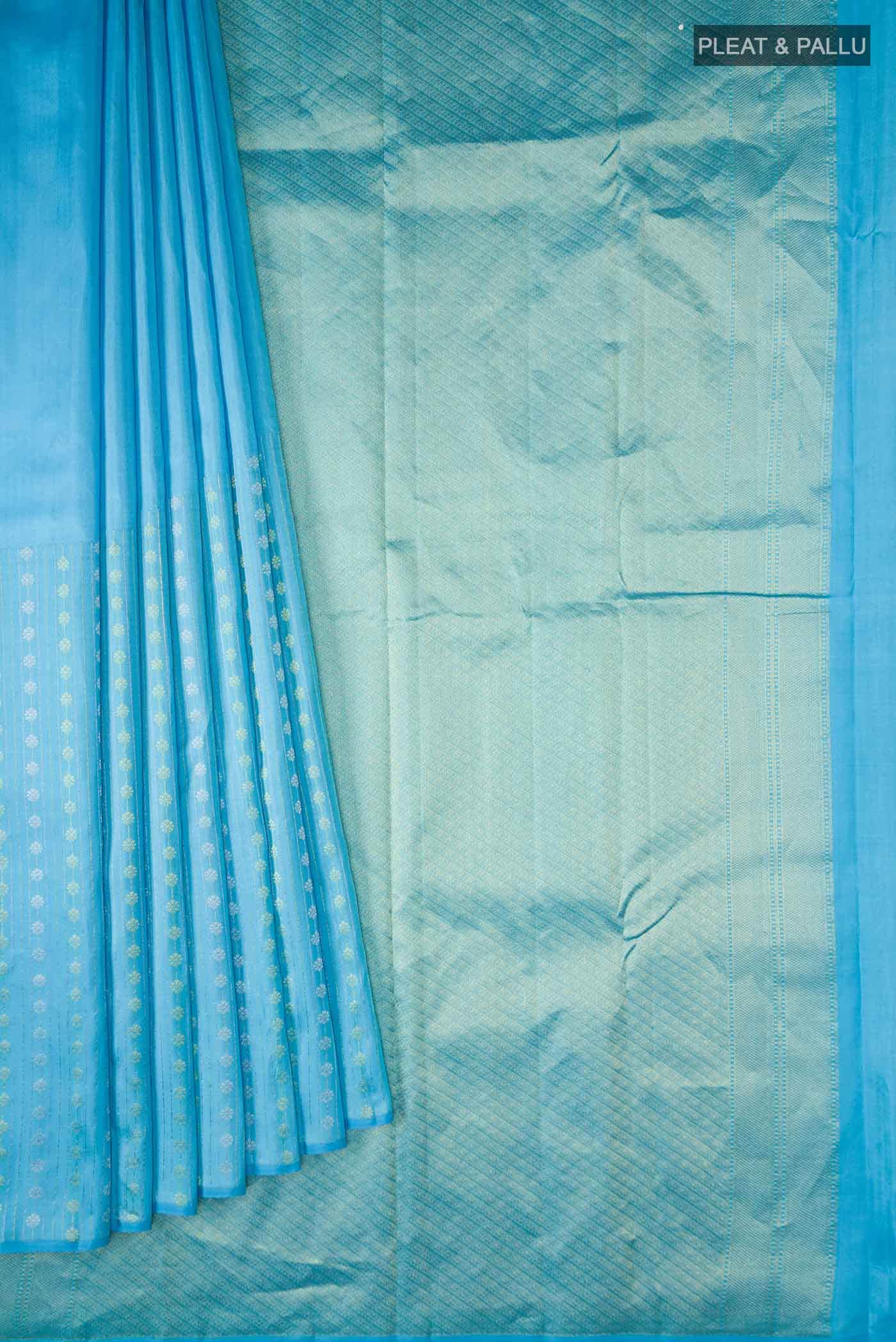 Blue Kanchipuram Silk Saree