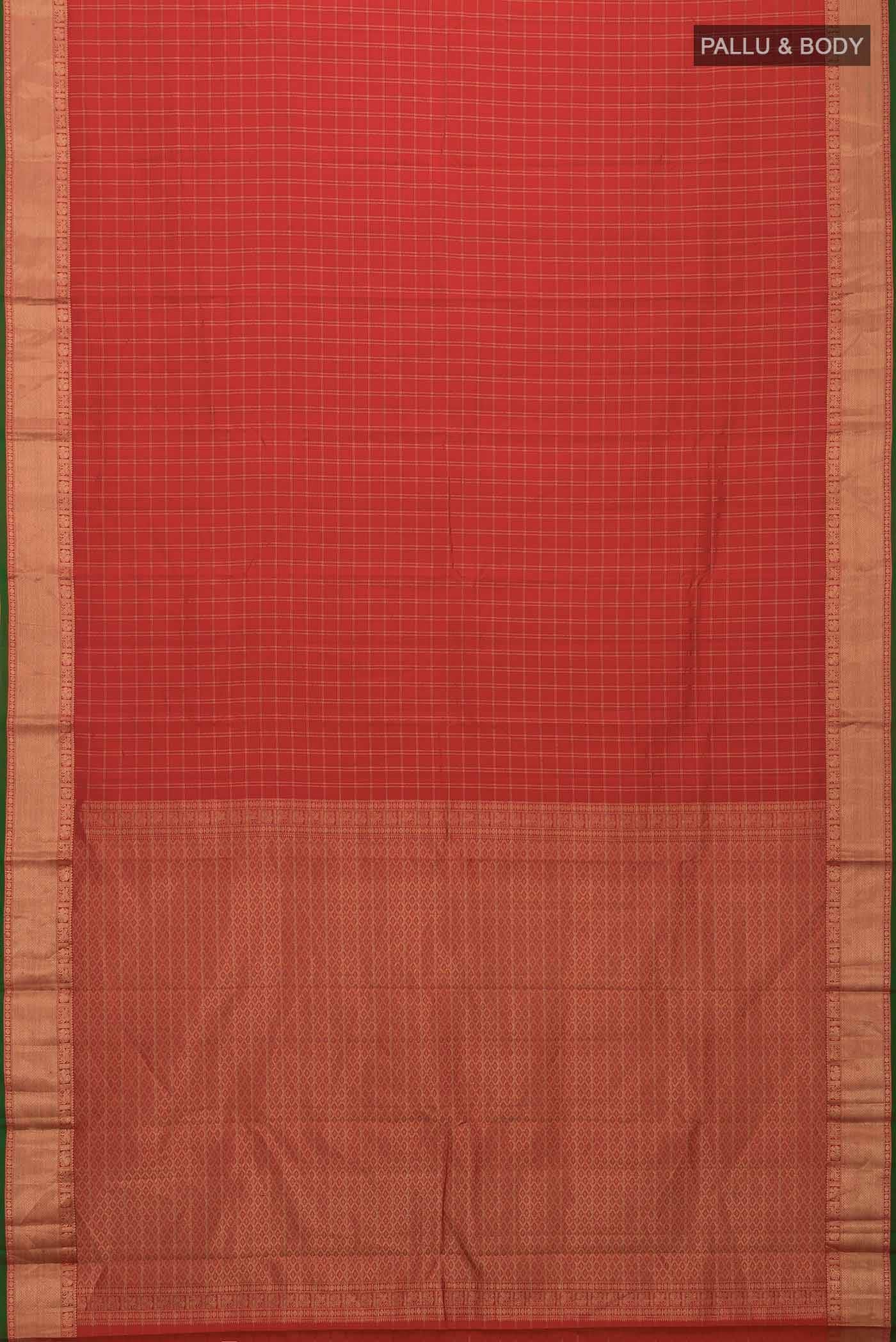 Maroon Kanchipuram Silk Saree