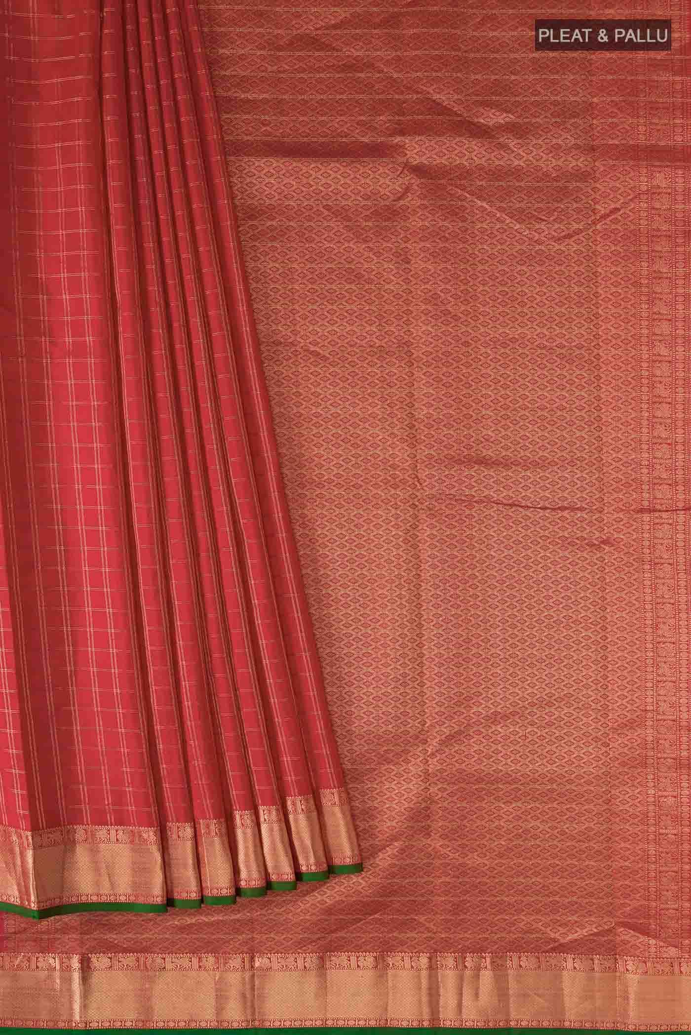 Maroon Kanchipuram Silk Saree