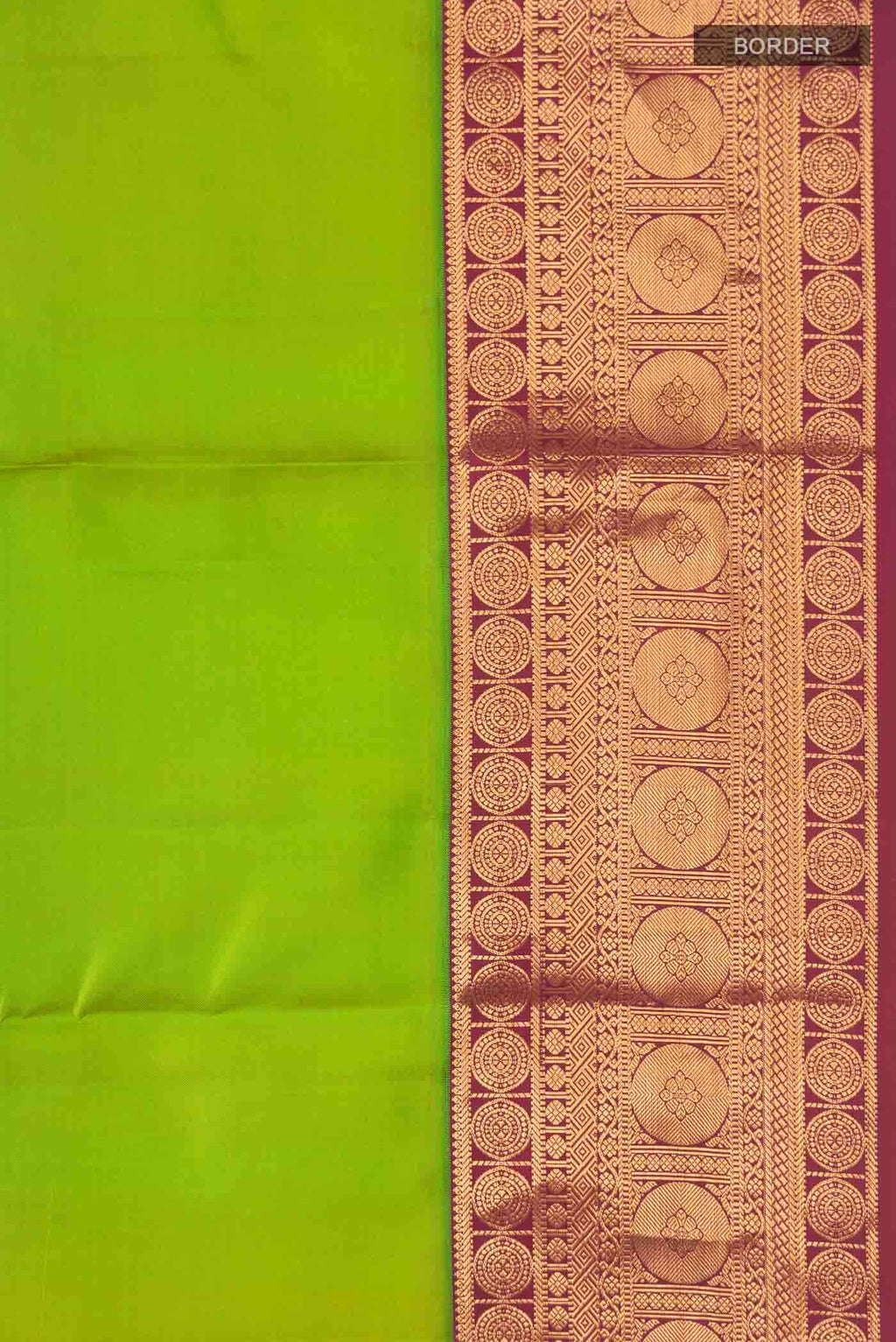 Parrot Green Kanchipuram Silk Saree