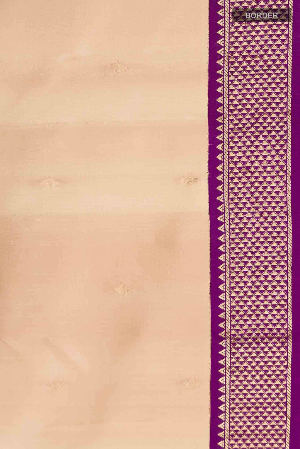 Beige Kanchipuram Silk Saree