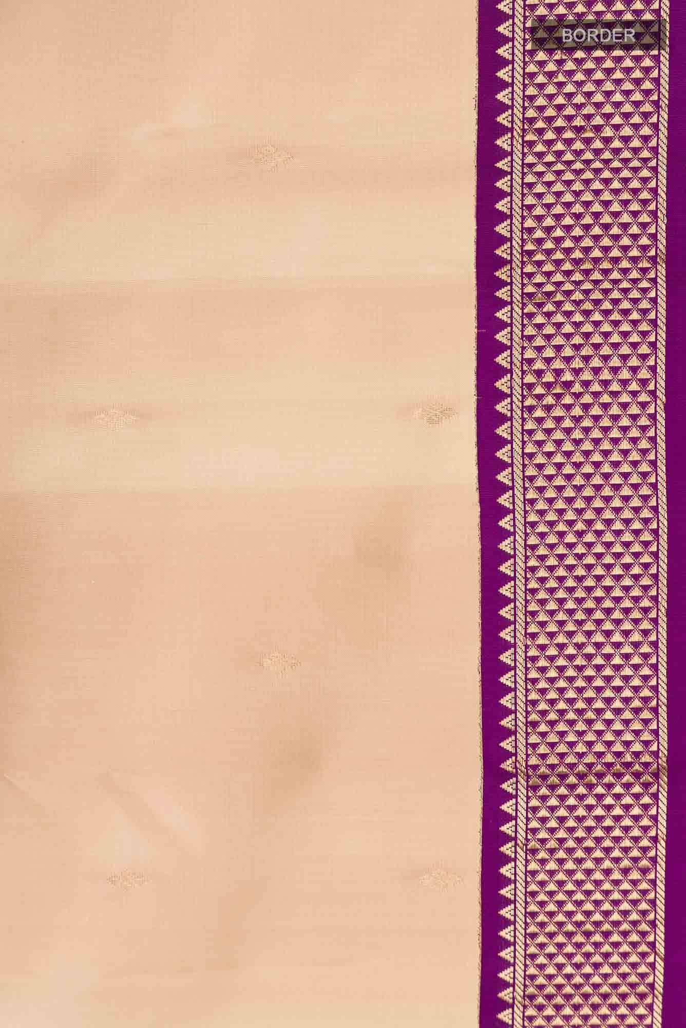 Beige Kanchipuram Silk Saree