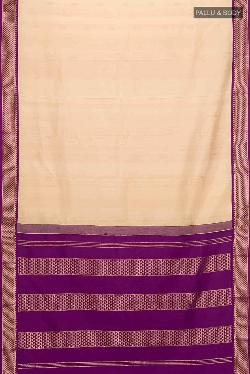Beige Kanchipuram Silk Saree