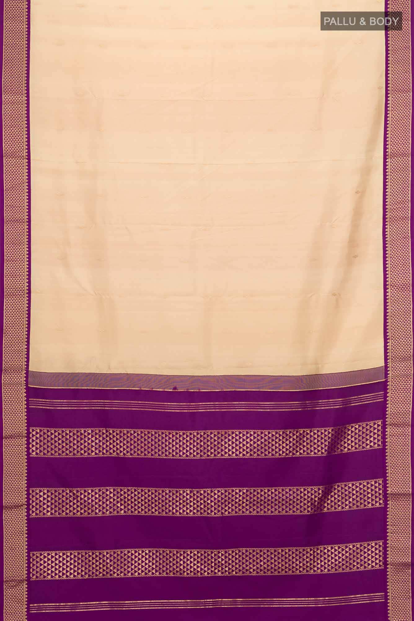 Beige Kanchipuram Silk Saree