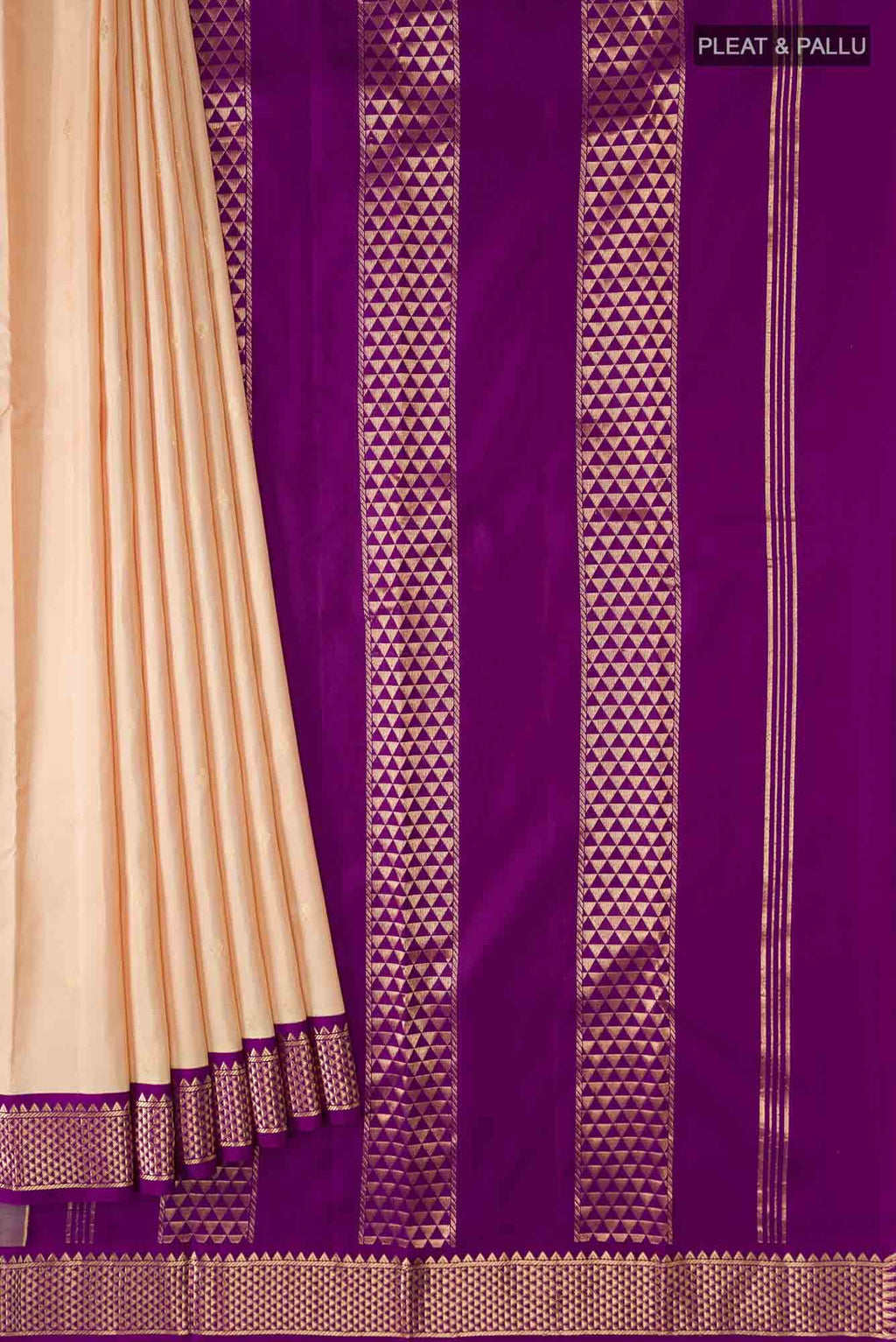 Beige Kanchipuram Silk Saree