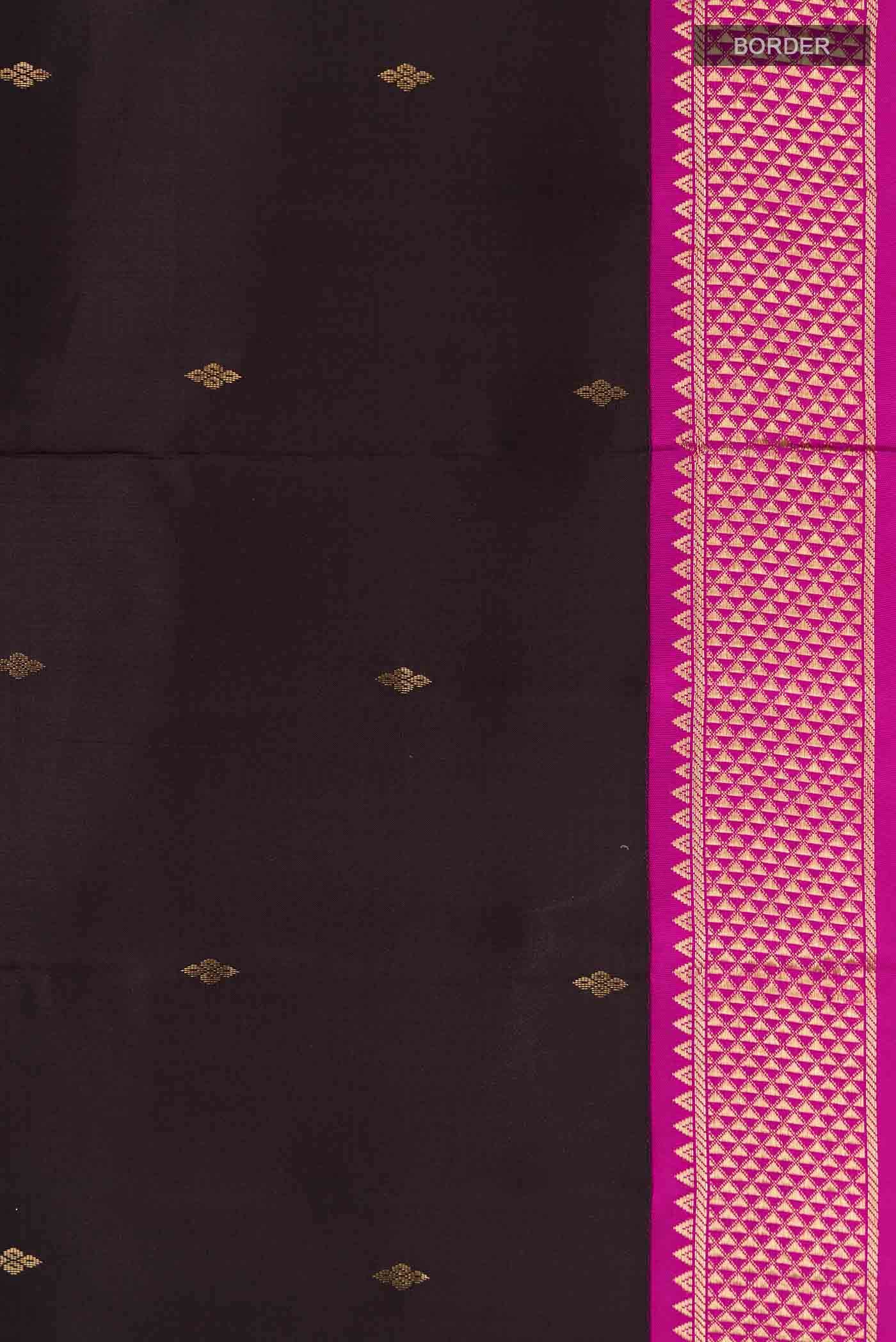 Brown Kanchipuram Silk Saree