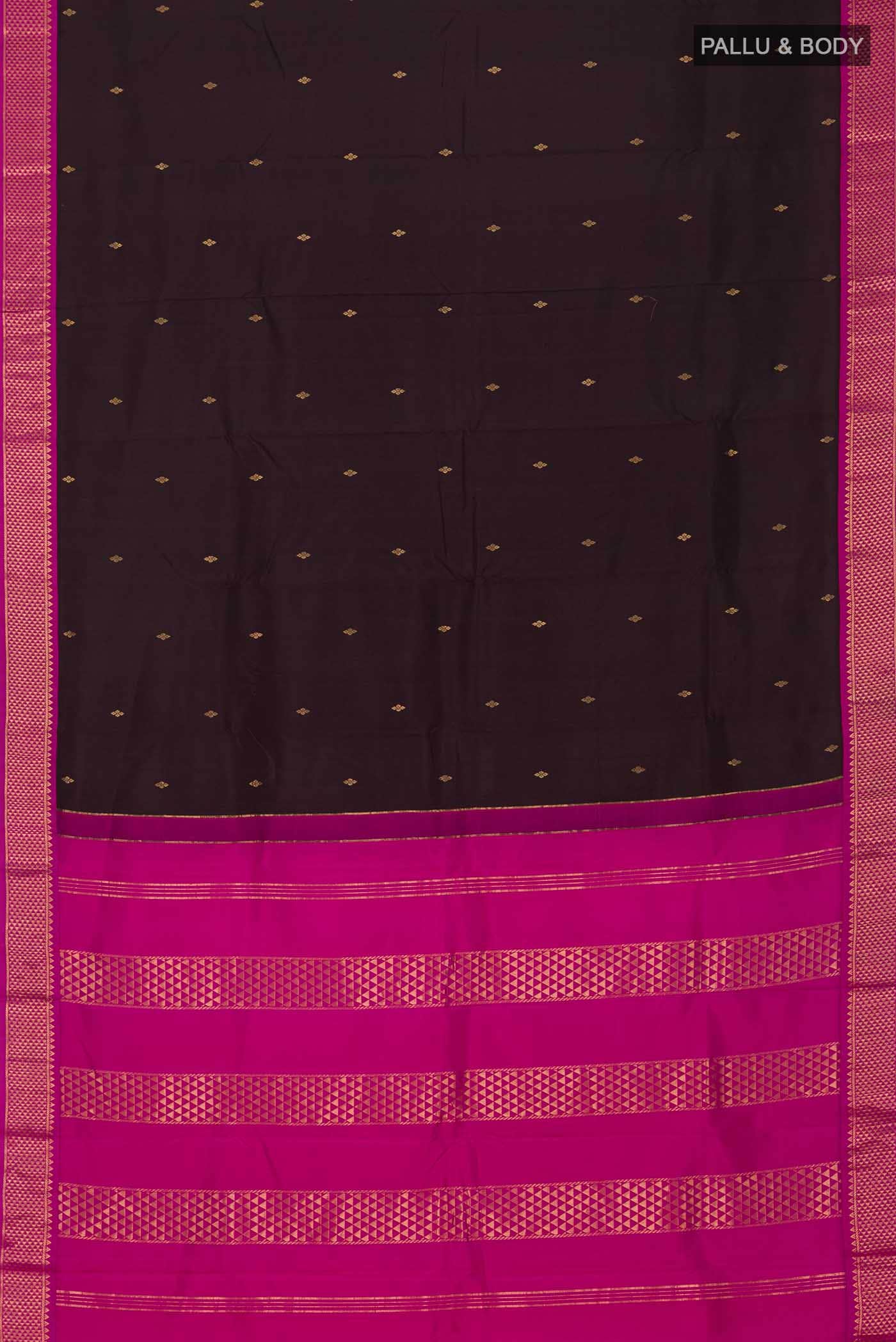 Brown Kanchipuram Silk Saree