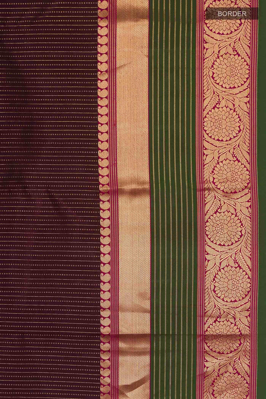 Brown Kanchipuram Silk Saree