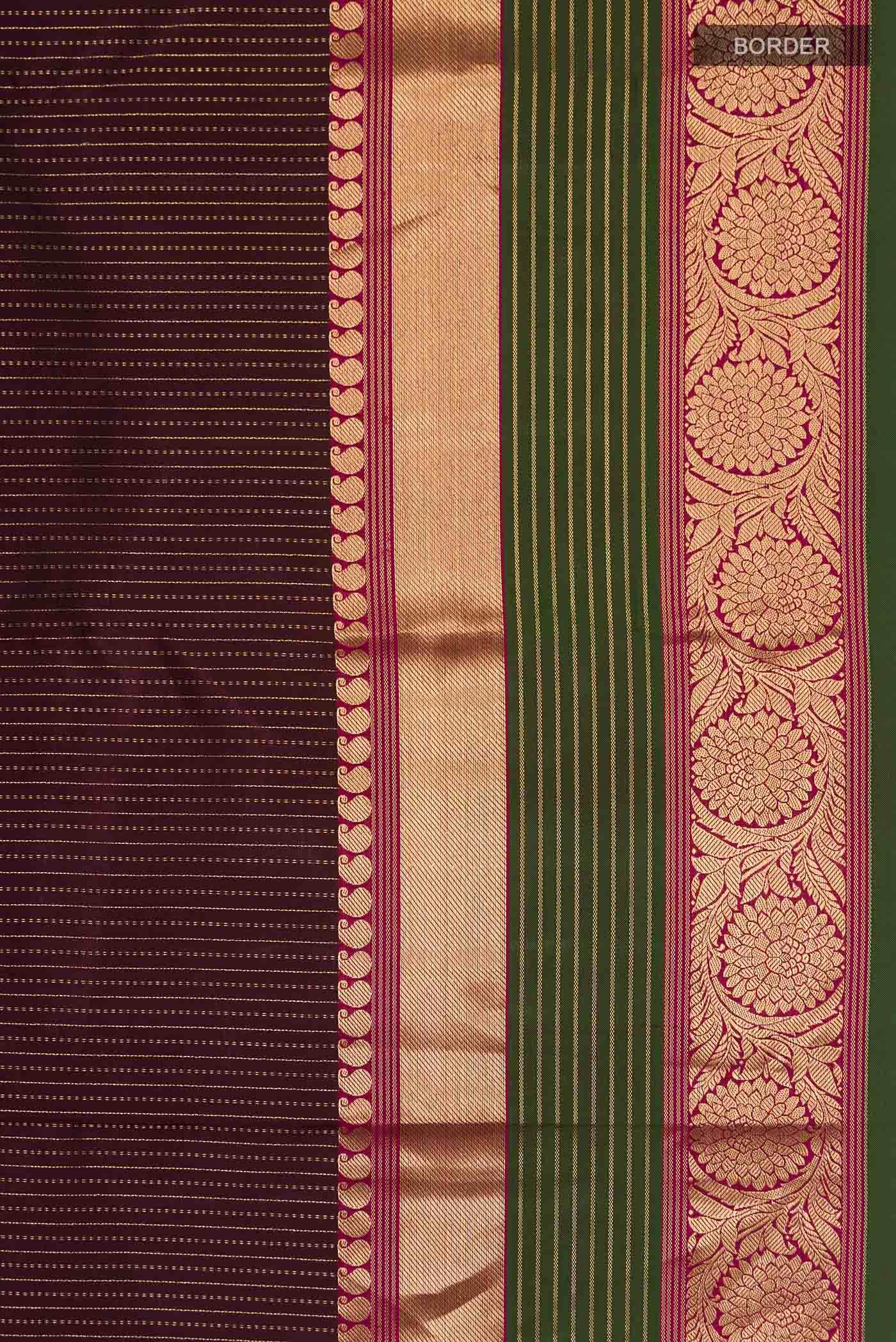 Brown Kanchipuram Silk Saree