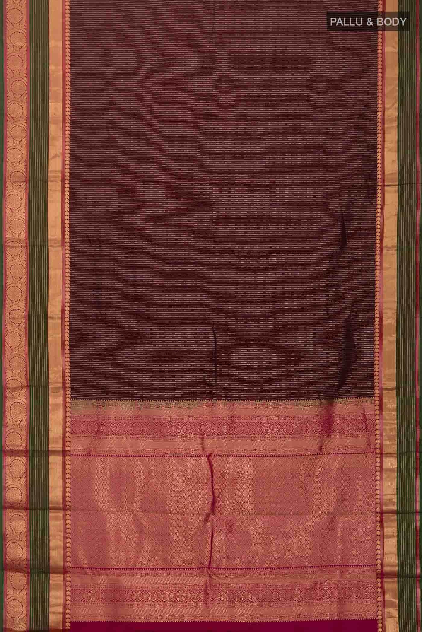 Brown Kanchipuram Silk Saree
