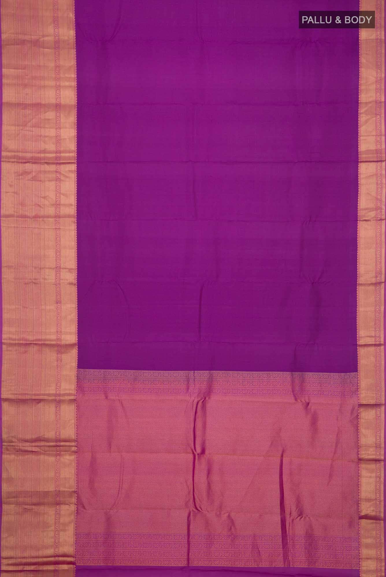 Purple Kanchipuram Silk Saree