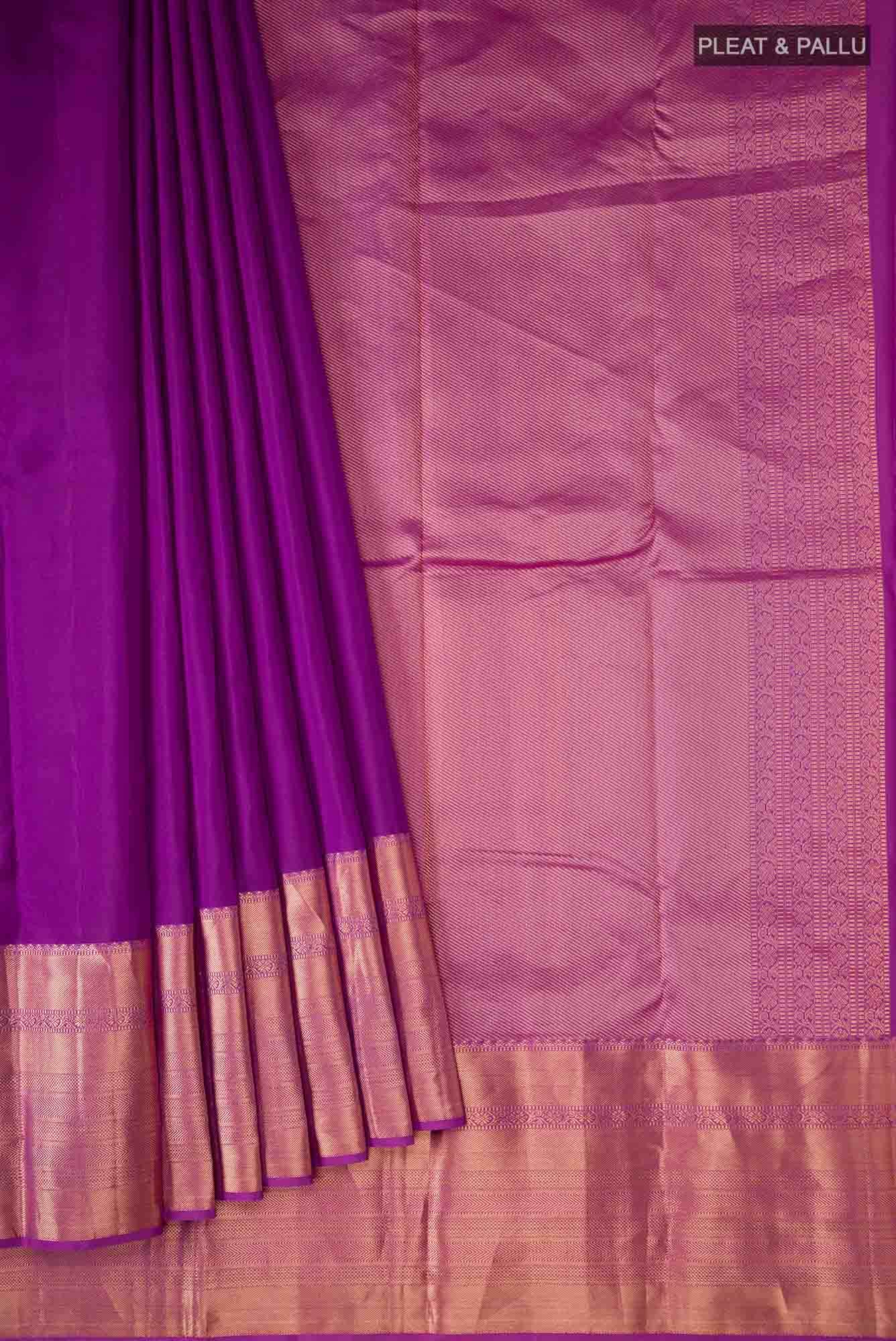 Purple Kanchipuram Silk Saree