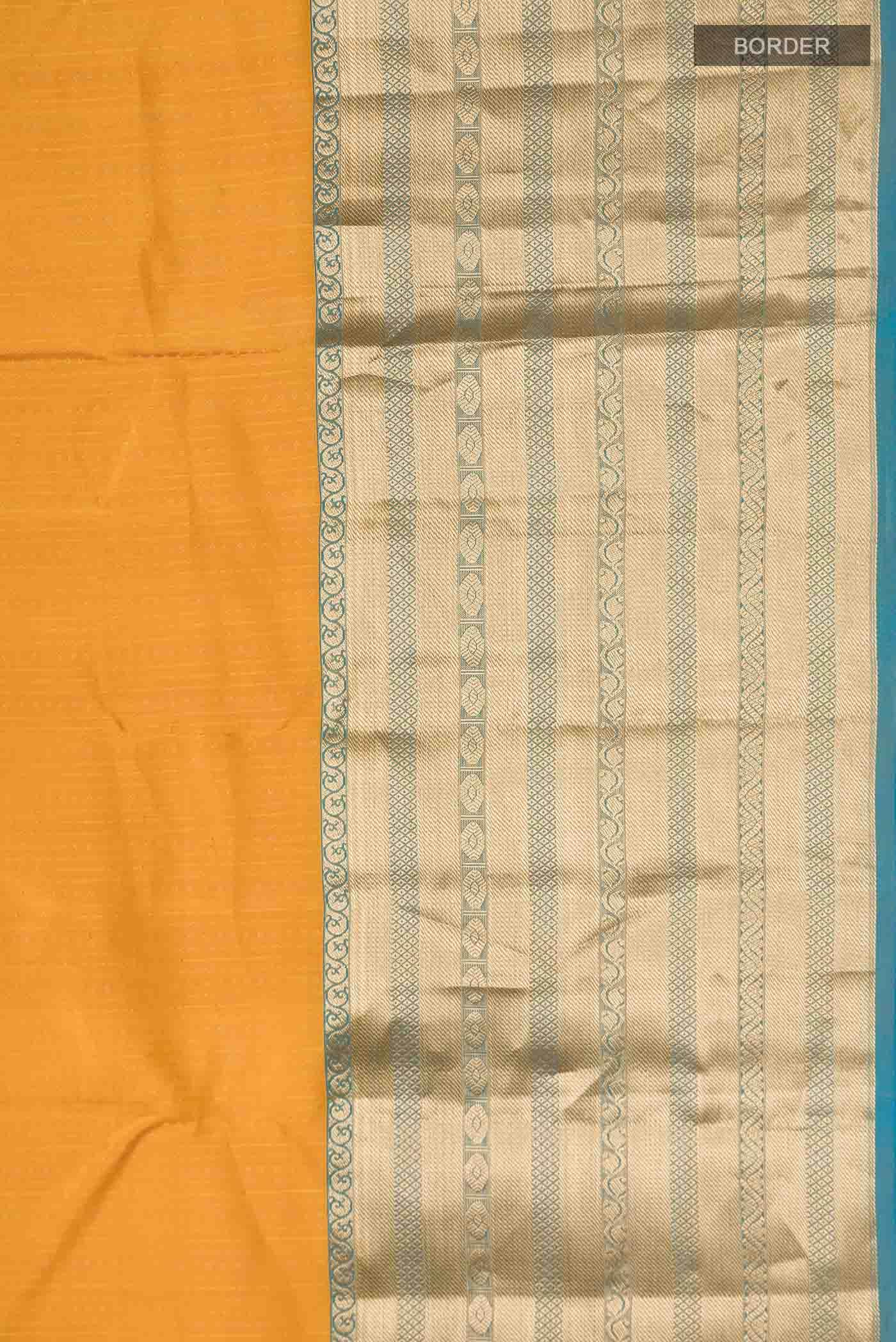 Yellow Kanchipuram Silk Saree