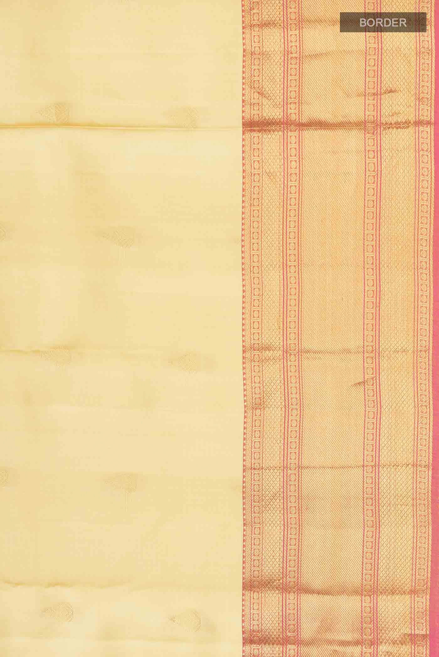 Beige Kanchipuram Silk Saree