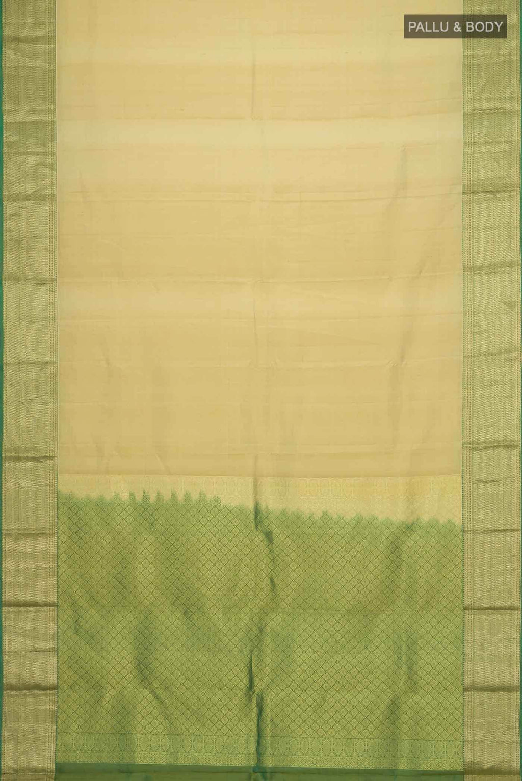 Beige Kanchipuram Silk Saree