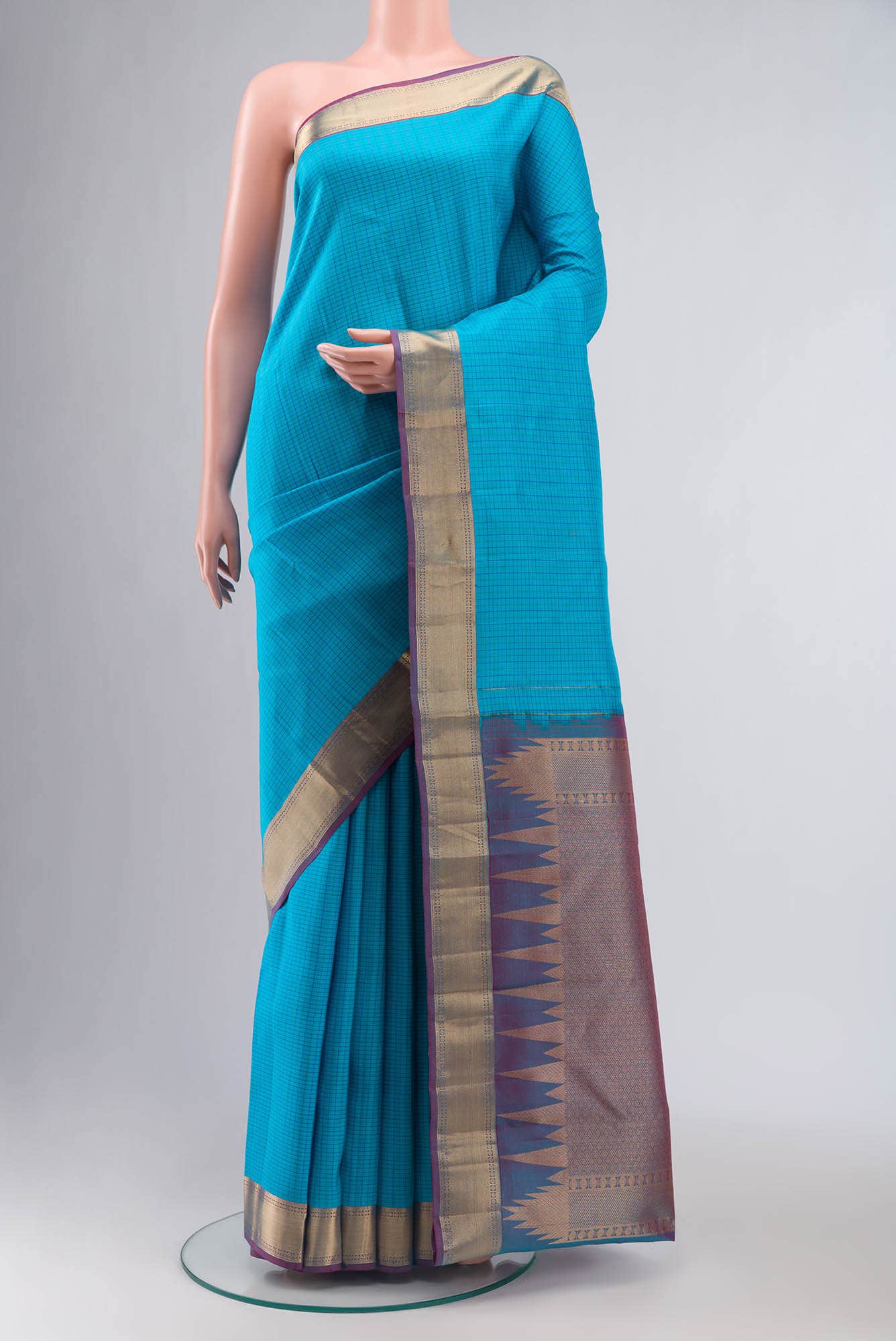 Blue Kanchipuram Silk Saree