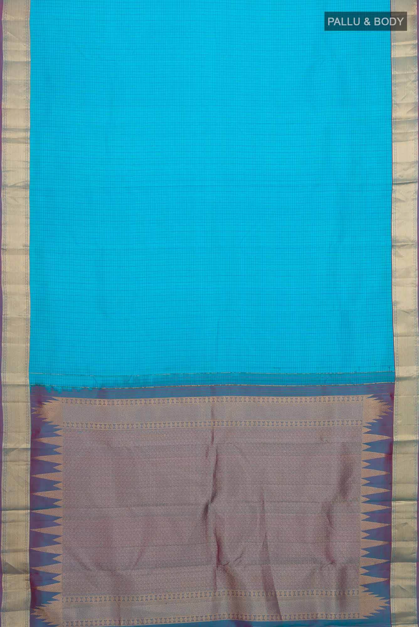 Blue Kanchipuram Silk Saree