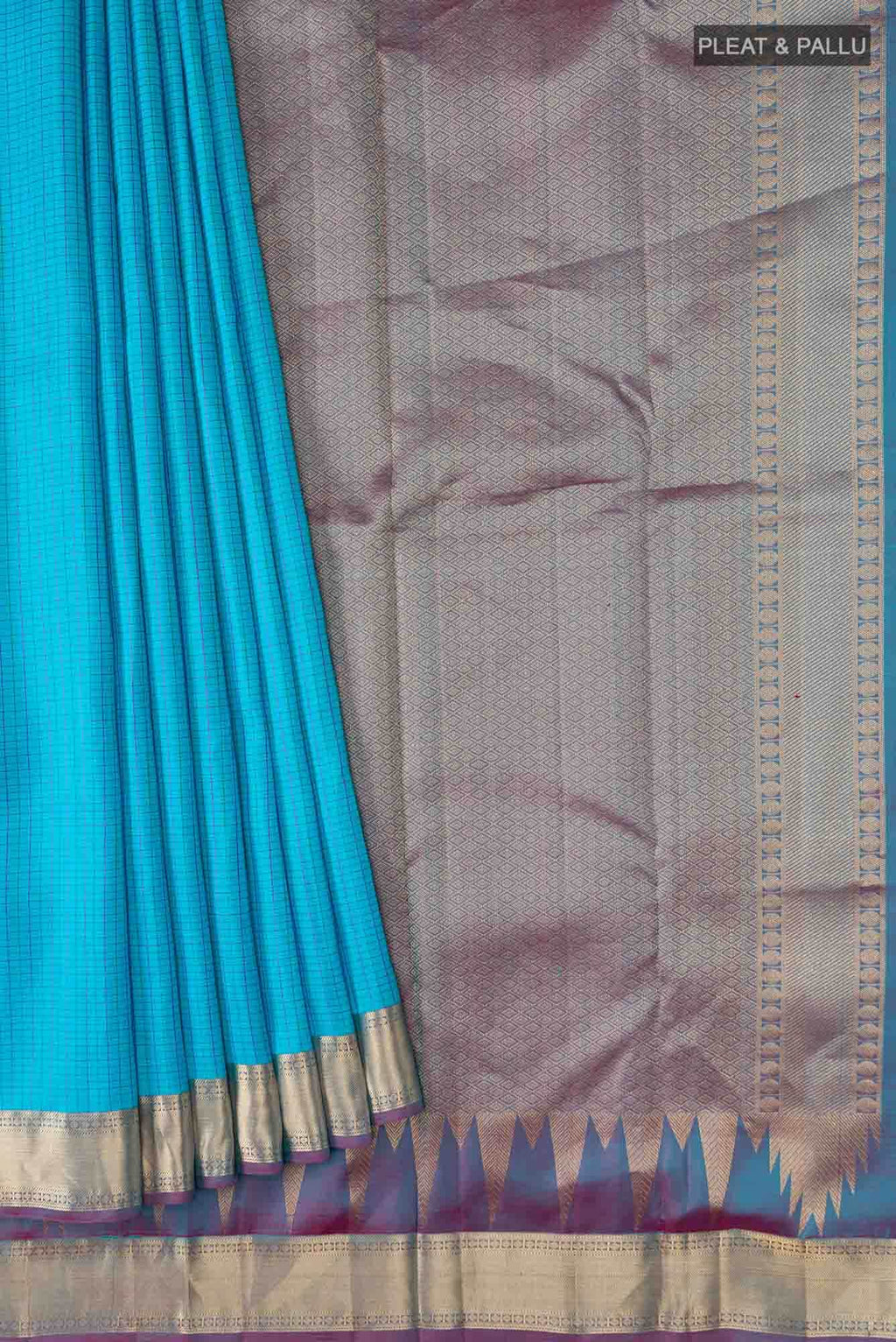 Blue Kanchipuram Silk Saree