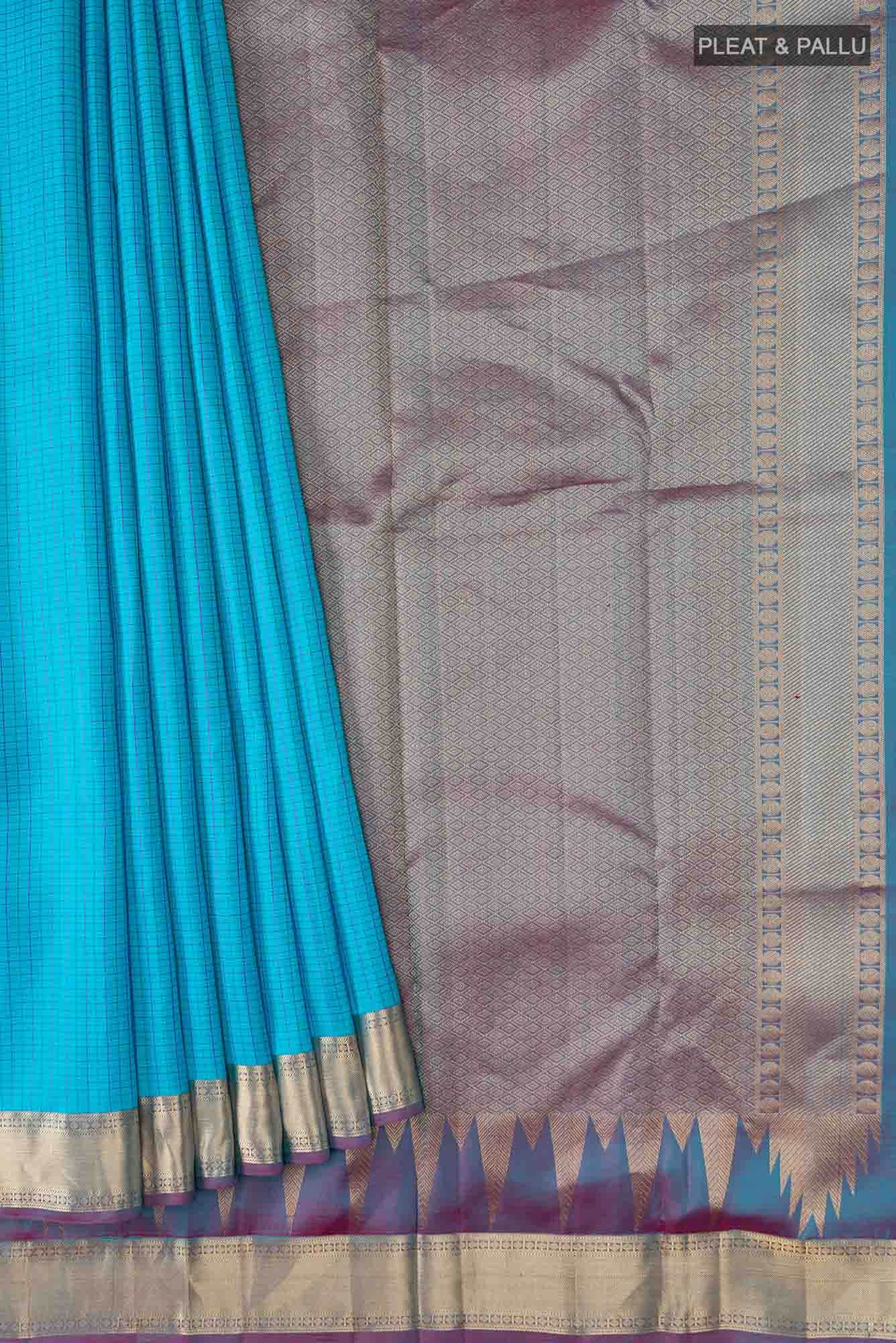 Blue Kanchipuram Silk Saree