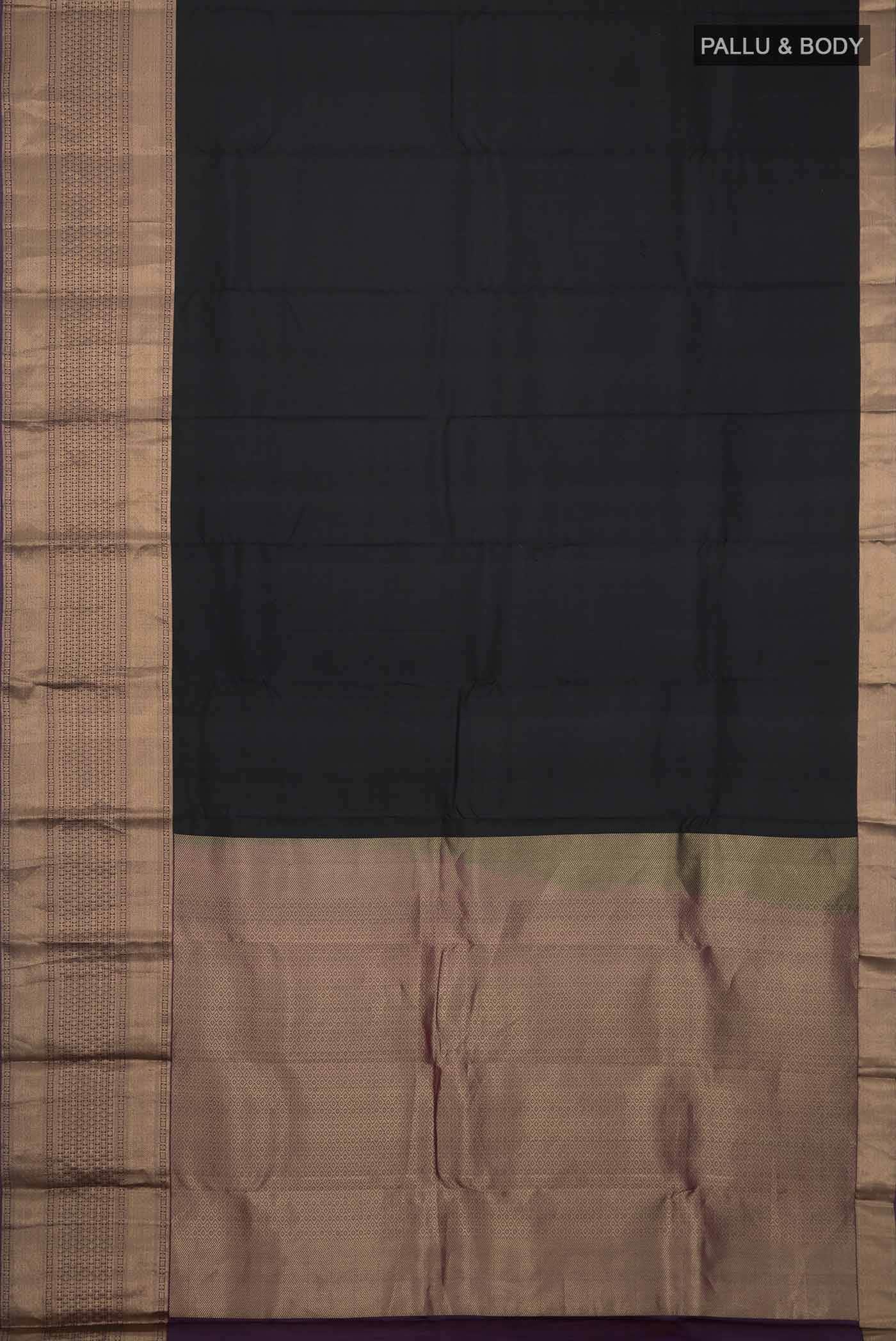 Black Kanchipuram Silk Saree