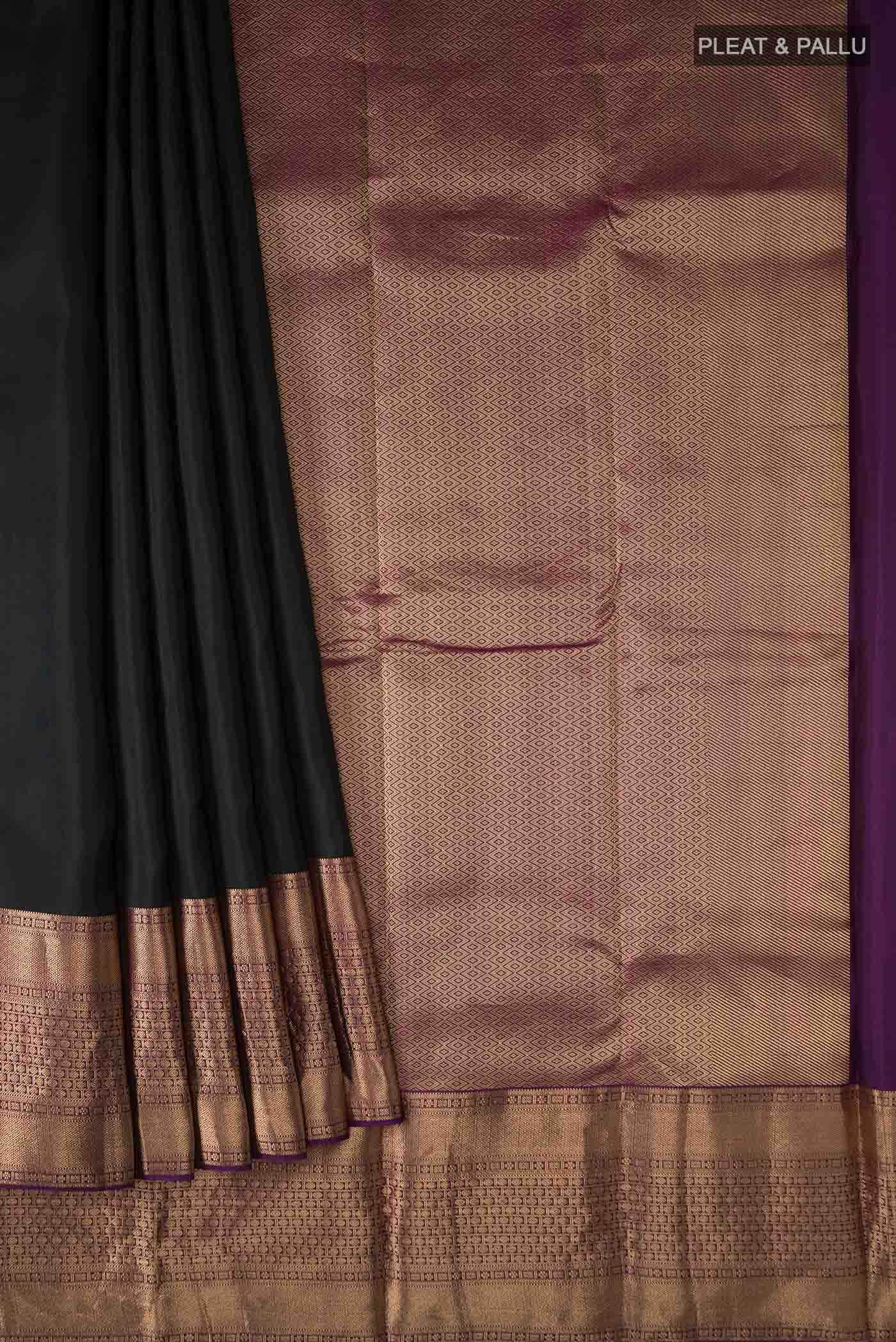 Black Kanchipuram Silk Saree