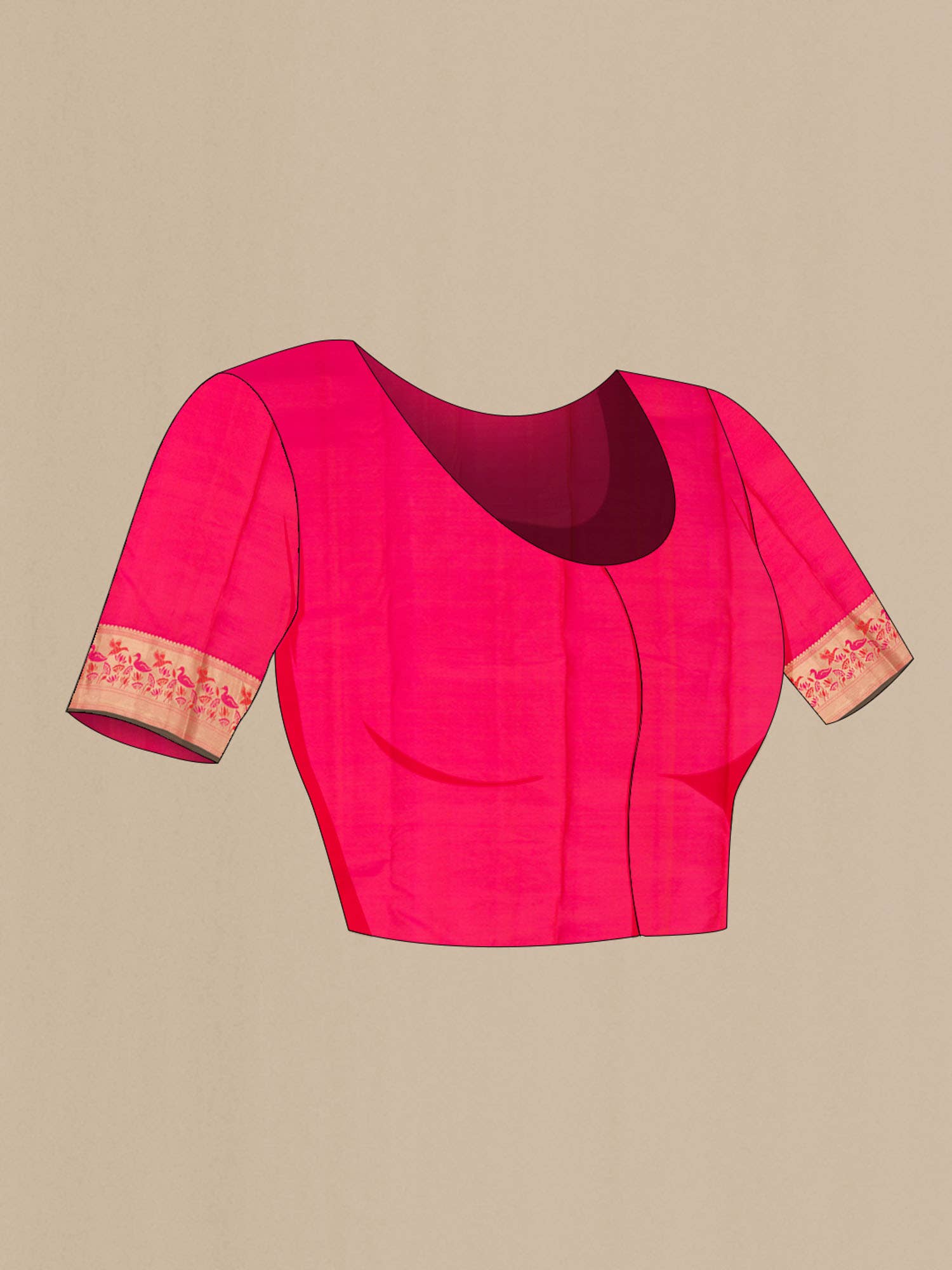 Maroon Kanchipuram Silk Saree