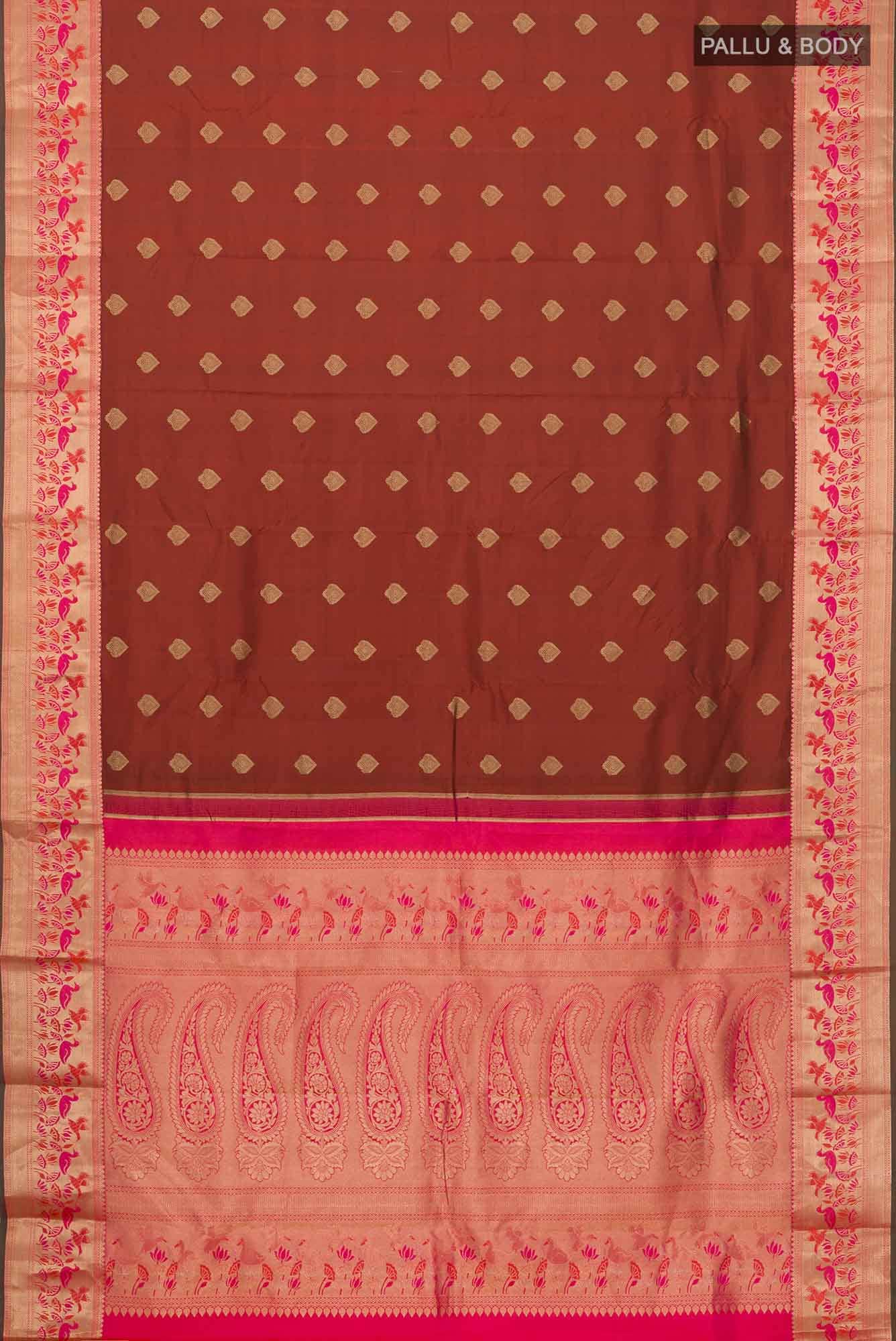 Maroon Kanchipuram Silk Saree