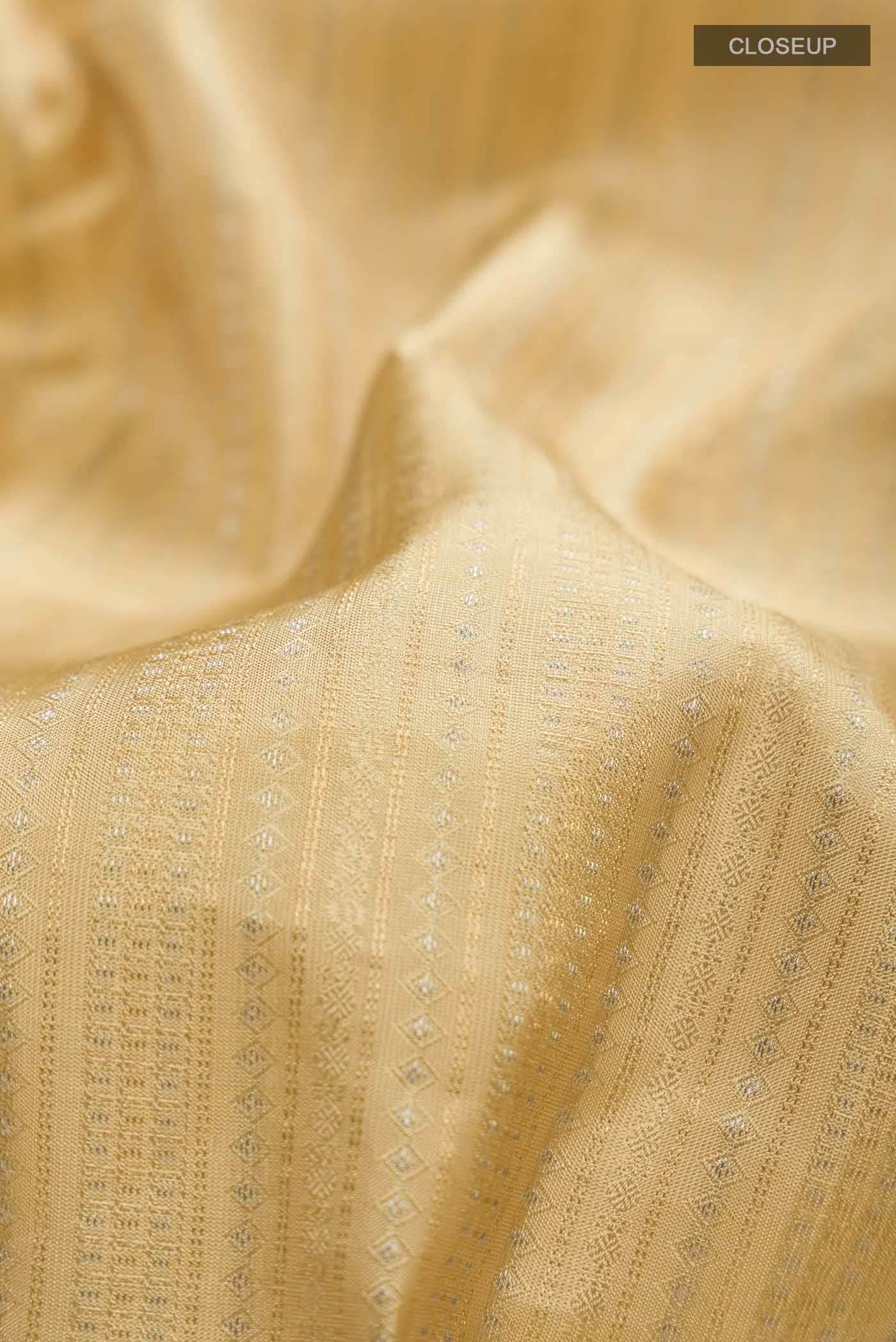 Beige Kanchipuram Silk Saree