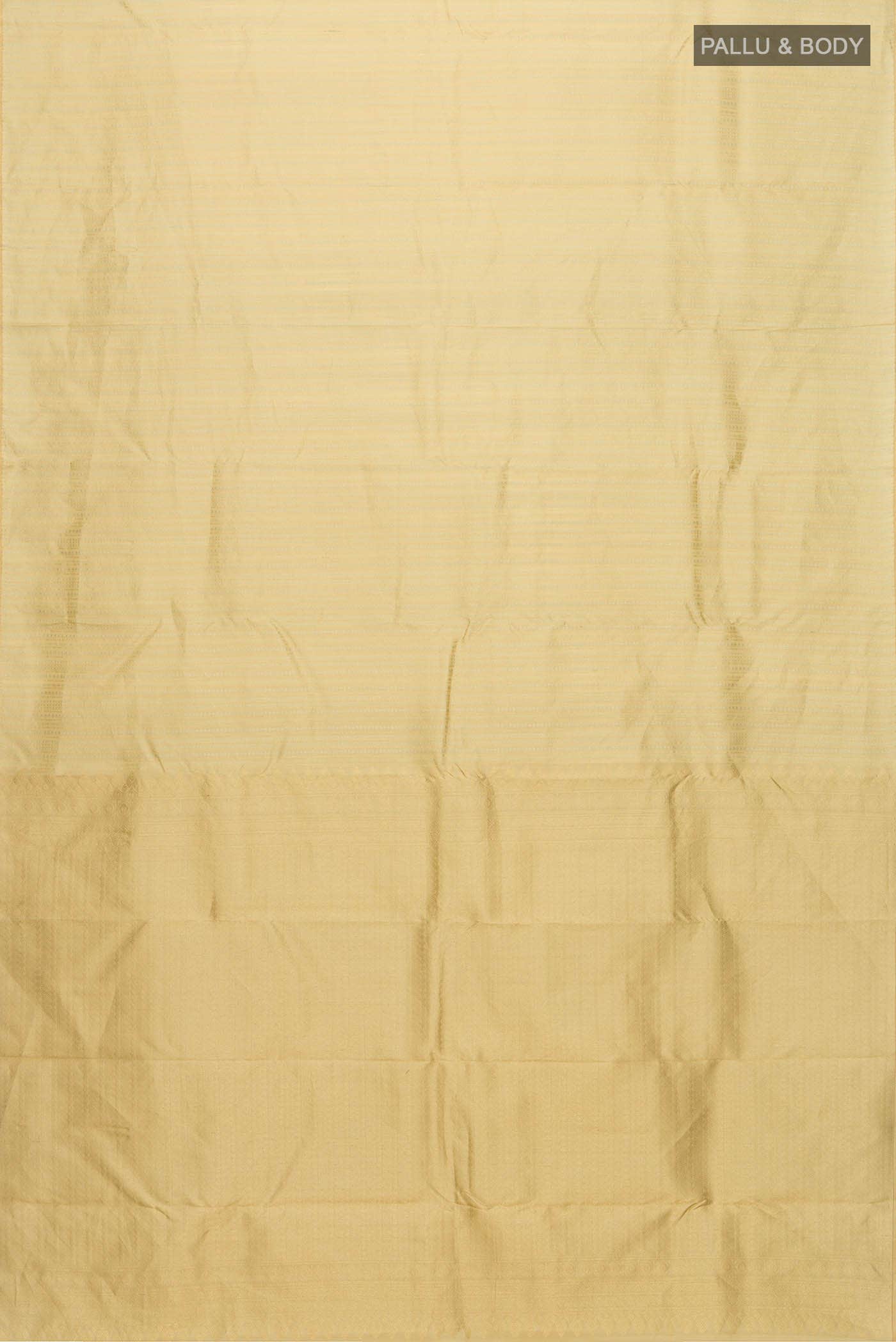 Beige Kanchipuram Silk Saree