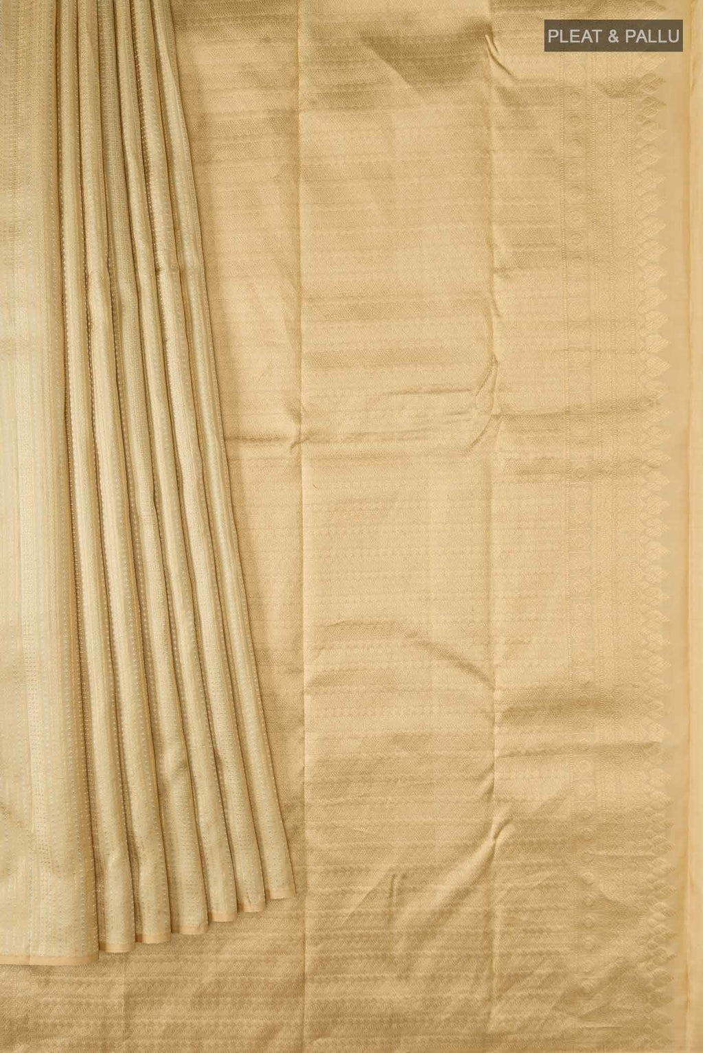 Beige Kanchipuram Silk Saree