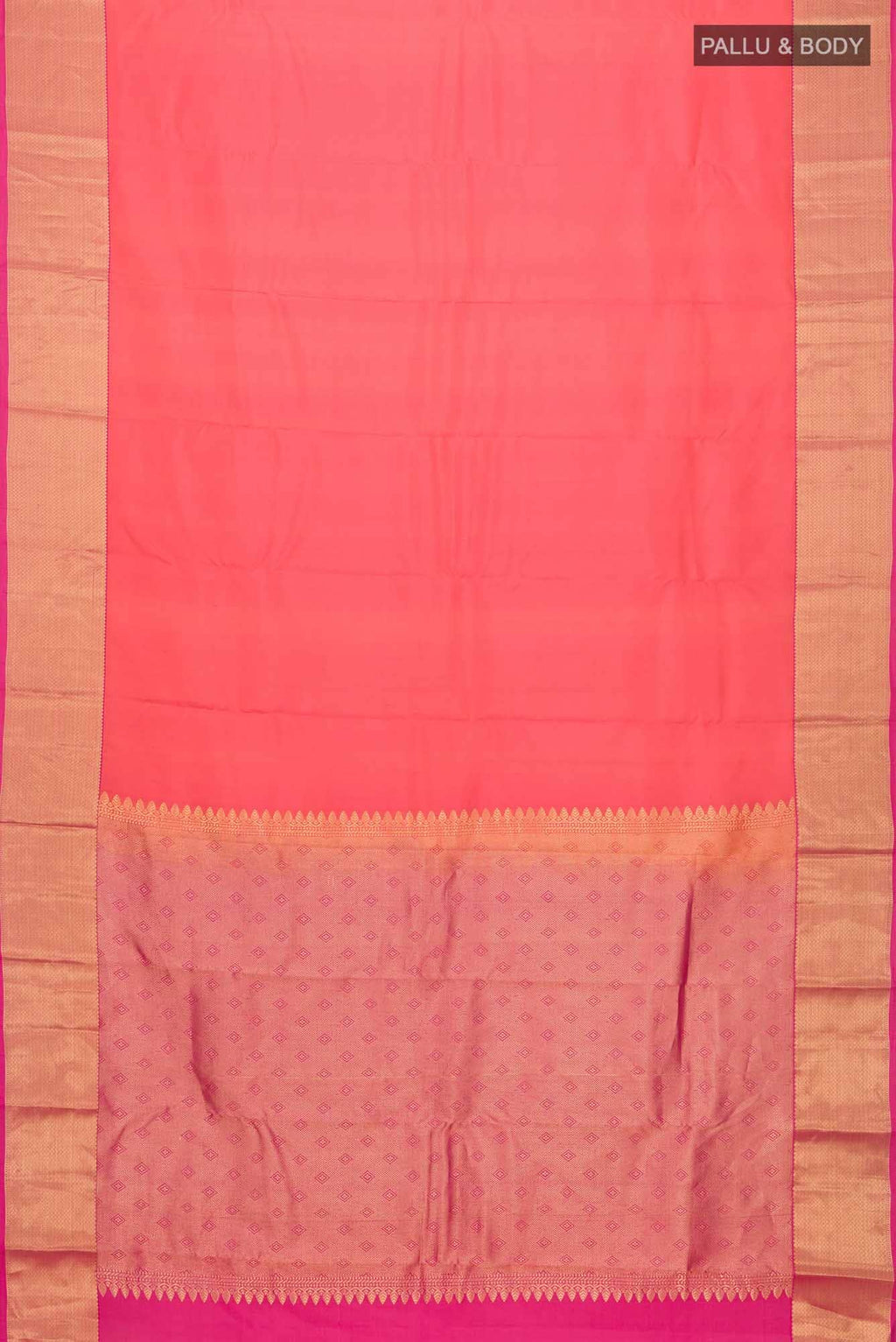 Orange Kanchipuram Silk Saree