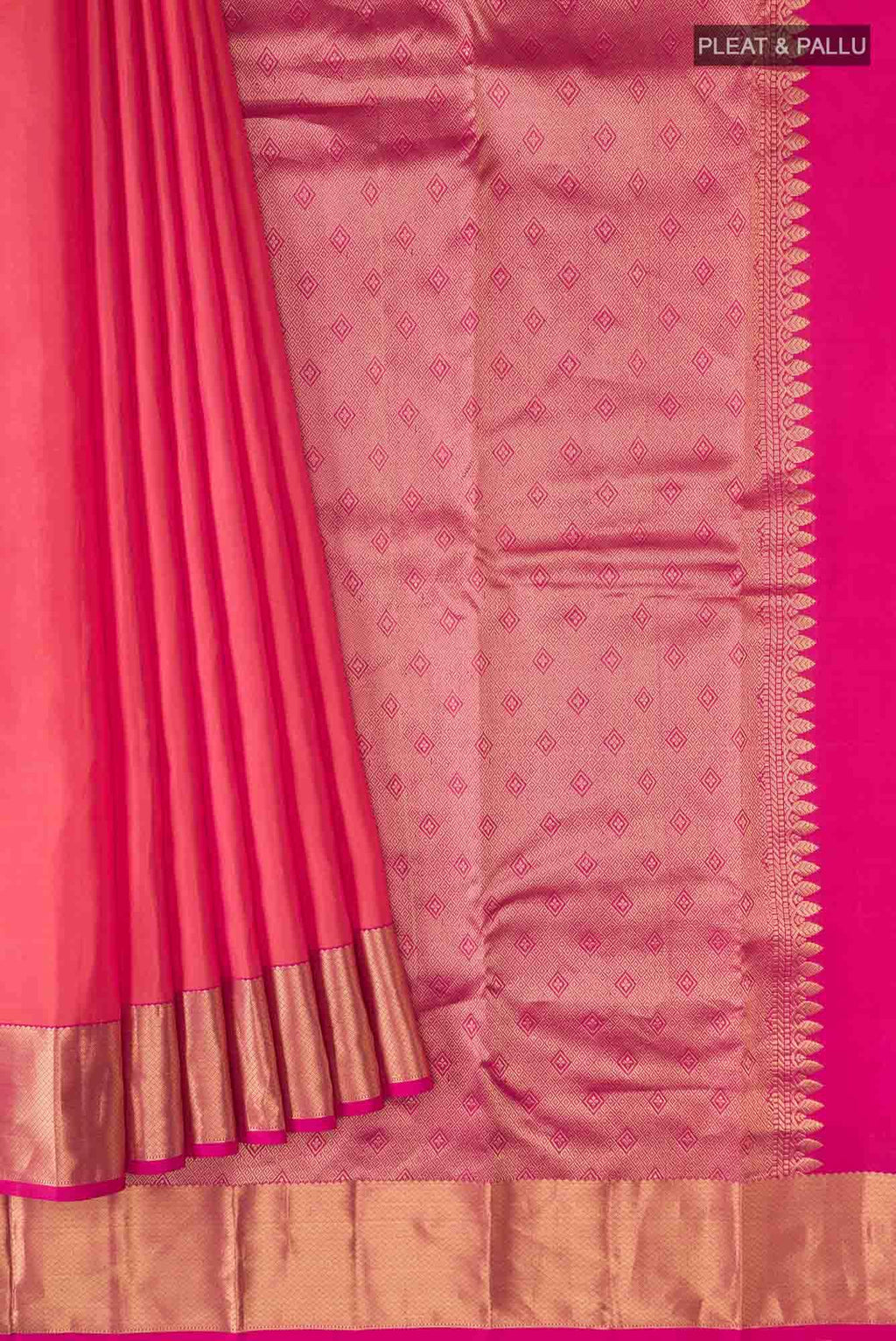 Orange Kanchipuram Silk Saree