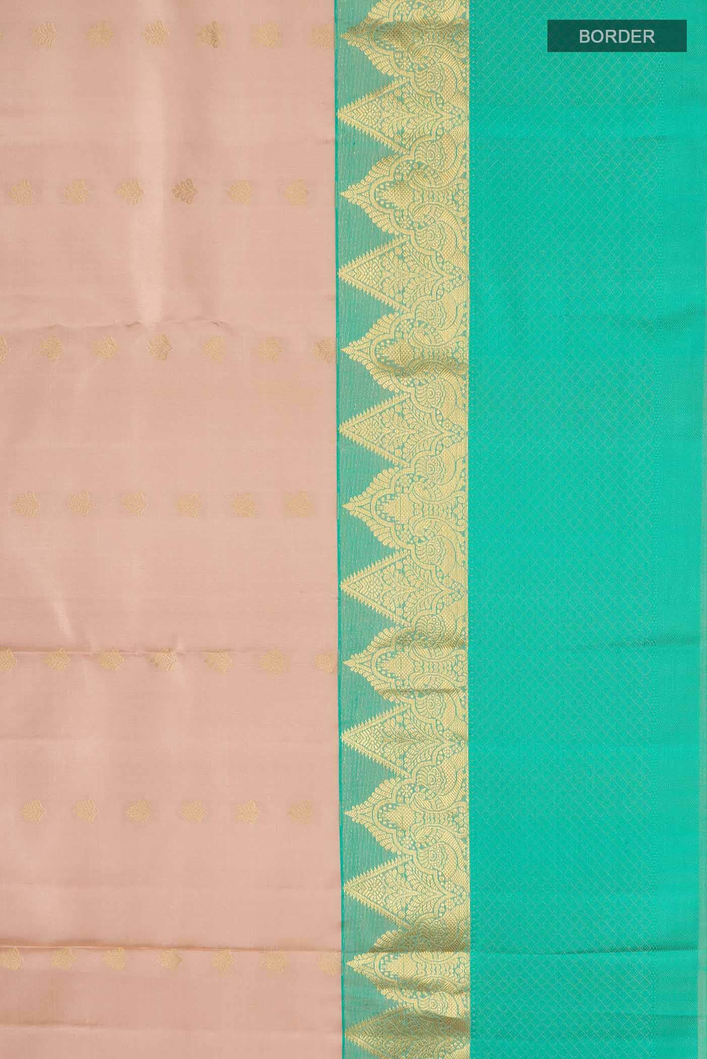 Beige Kanchipuram Silk Saree