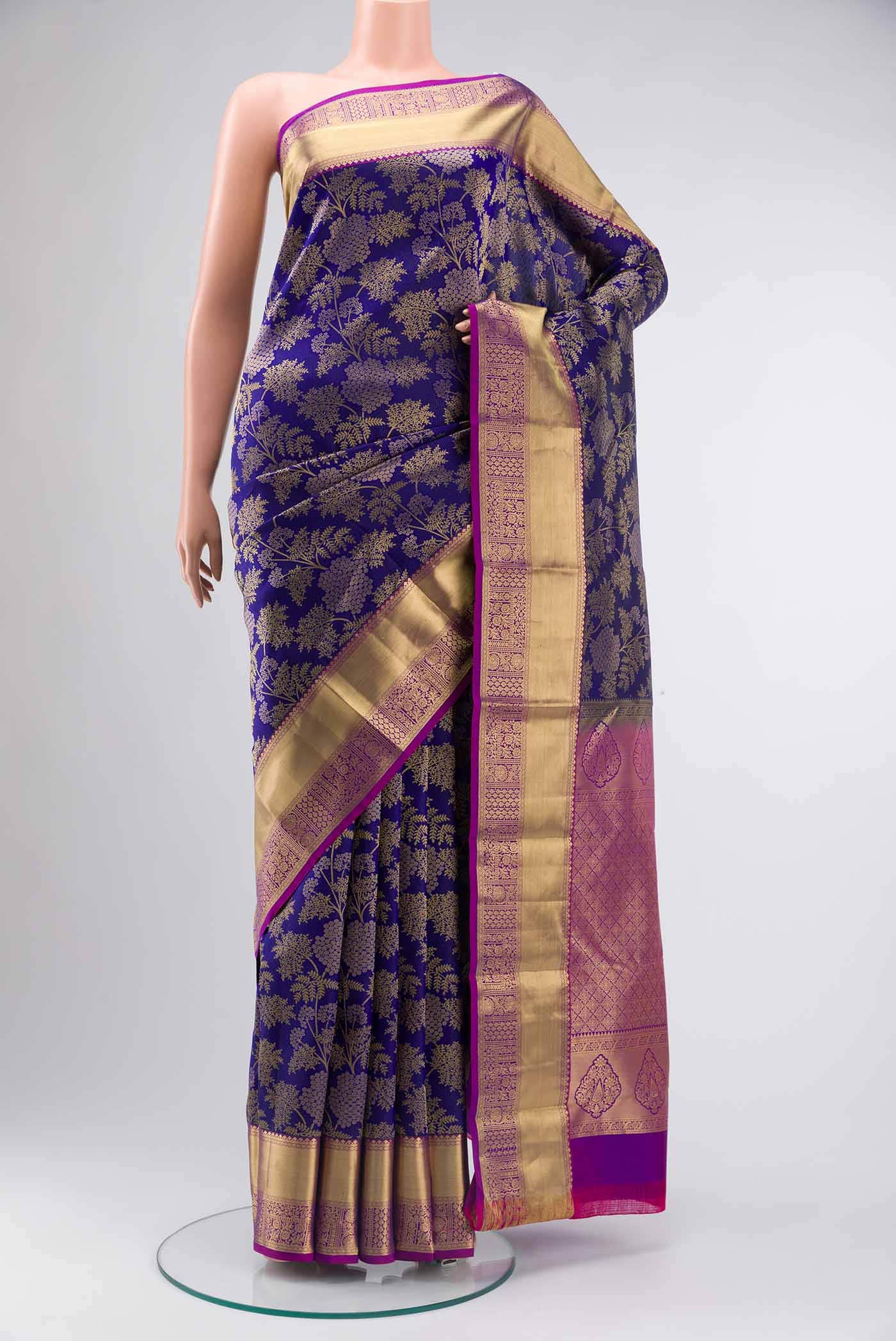 Blue Kanchipuram Silk Saree