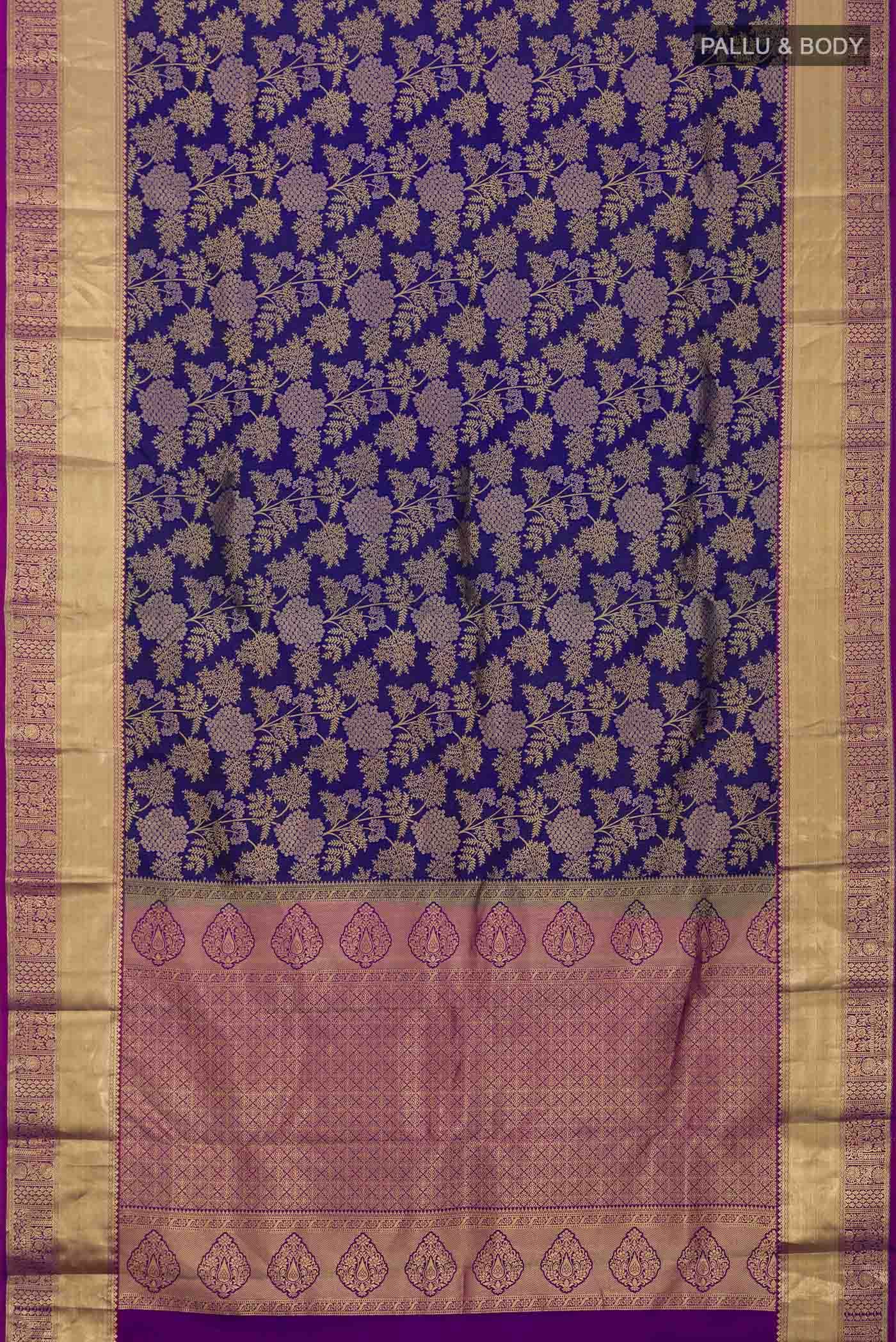 Blue Kanchipuram Silk Saree