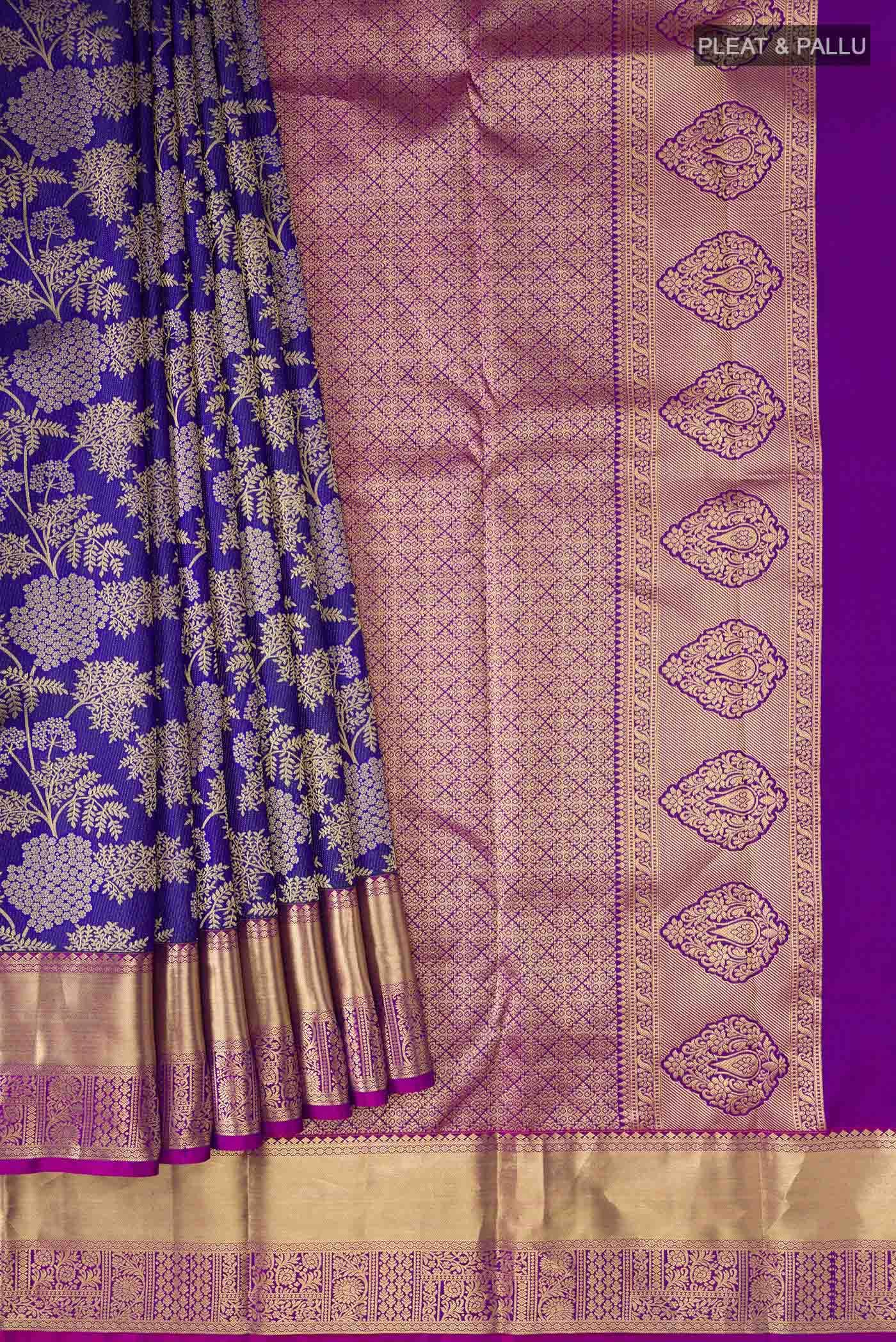 Blue Kanchipuram Silk Saree